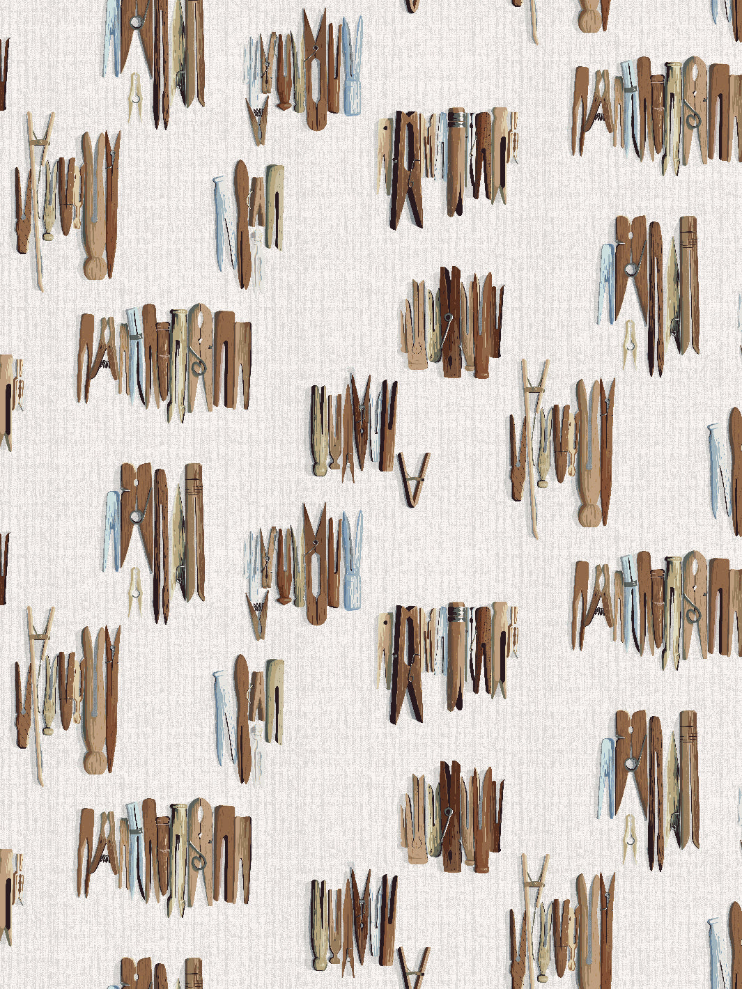 Sarah Jessica Parker 'Laundry Line' Cream Wallpaper - Elegant Home Decor for Bedroom, Living Room & Nursery