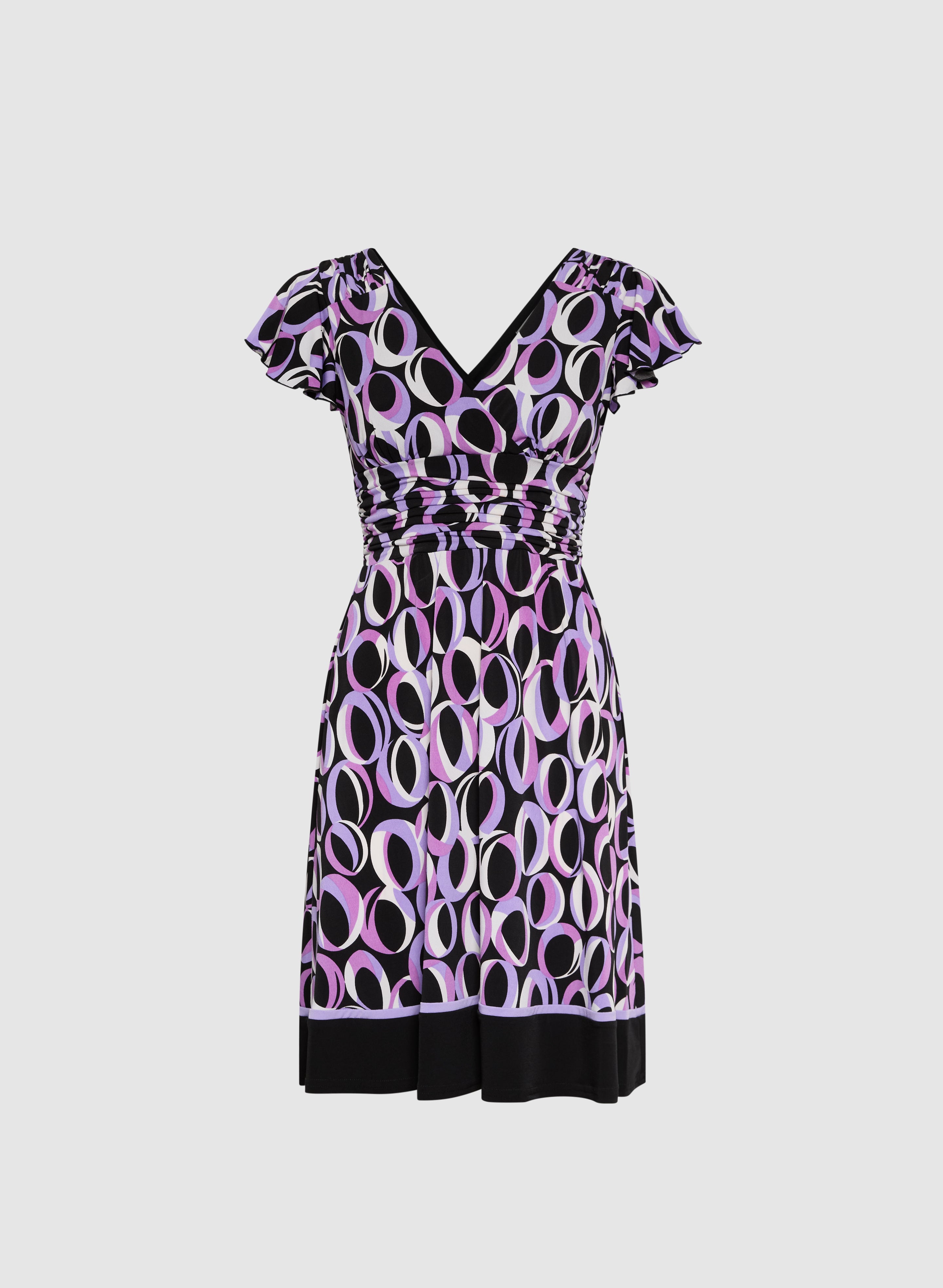 Elegant Floral Circle Print Dress for Women - Perfect for Summer Outfits, Parties & Casual Wear