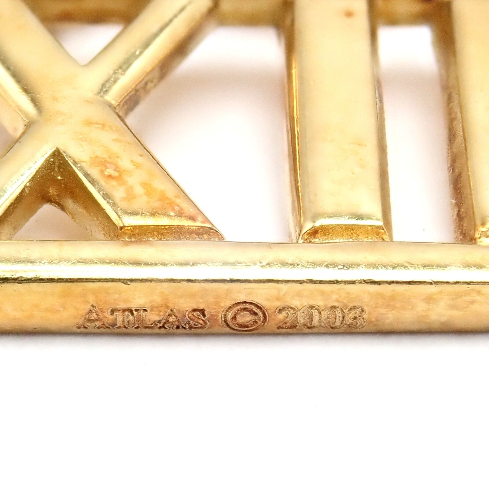Vintage Tiffany & Co. 18k Yellow Gold Atlas Charm Bracelet 2003 - Elegant Jewelry for Women, Perfect Gift for Anniversary & Special Occasions