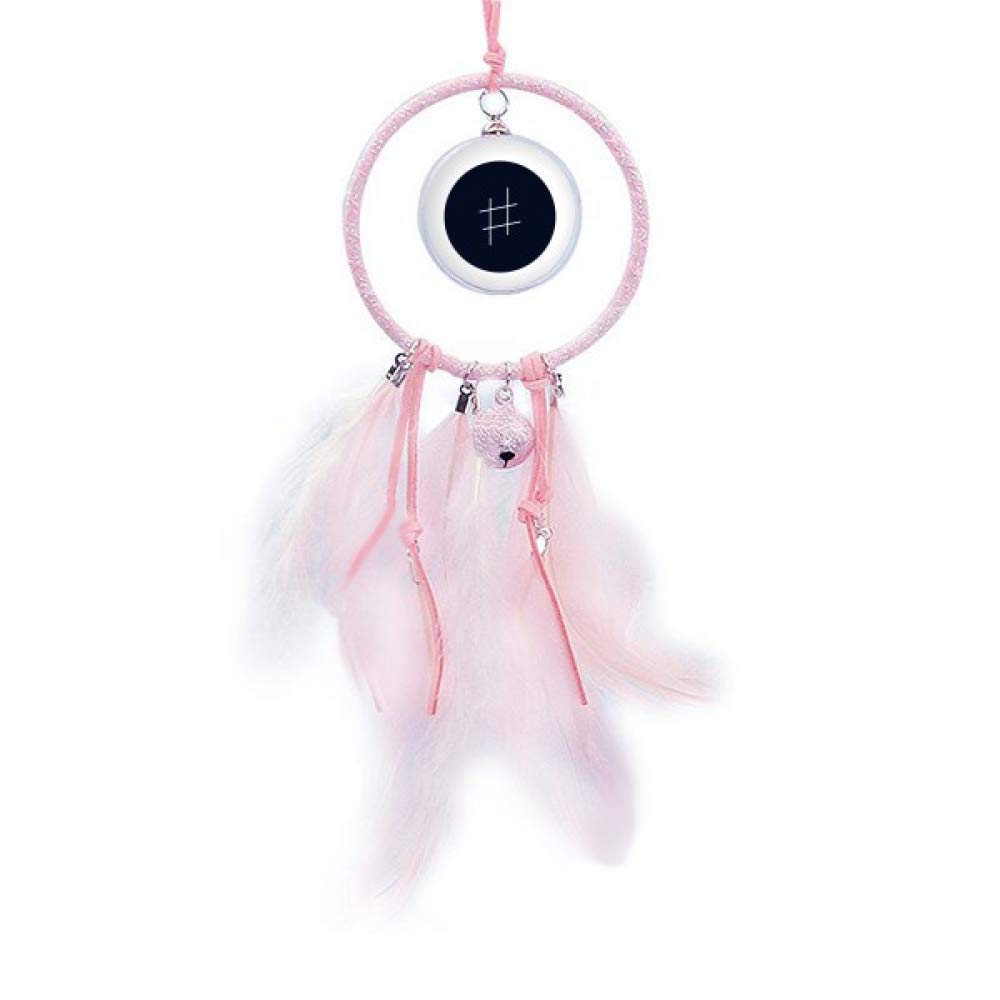 YAOX White Music Signature Black Dream Catcher with Small Bells - Handmade Bohemian Wall Hanging for Bedroom, Nursery, or Meditation Room Decor - Perfect for Spiritual Gifts, Home Aesthetics & Positive Energy