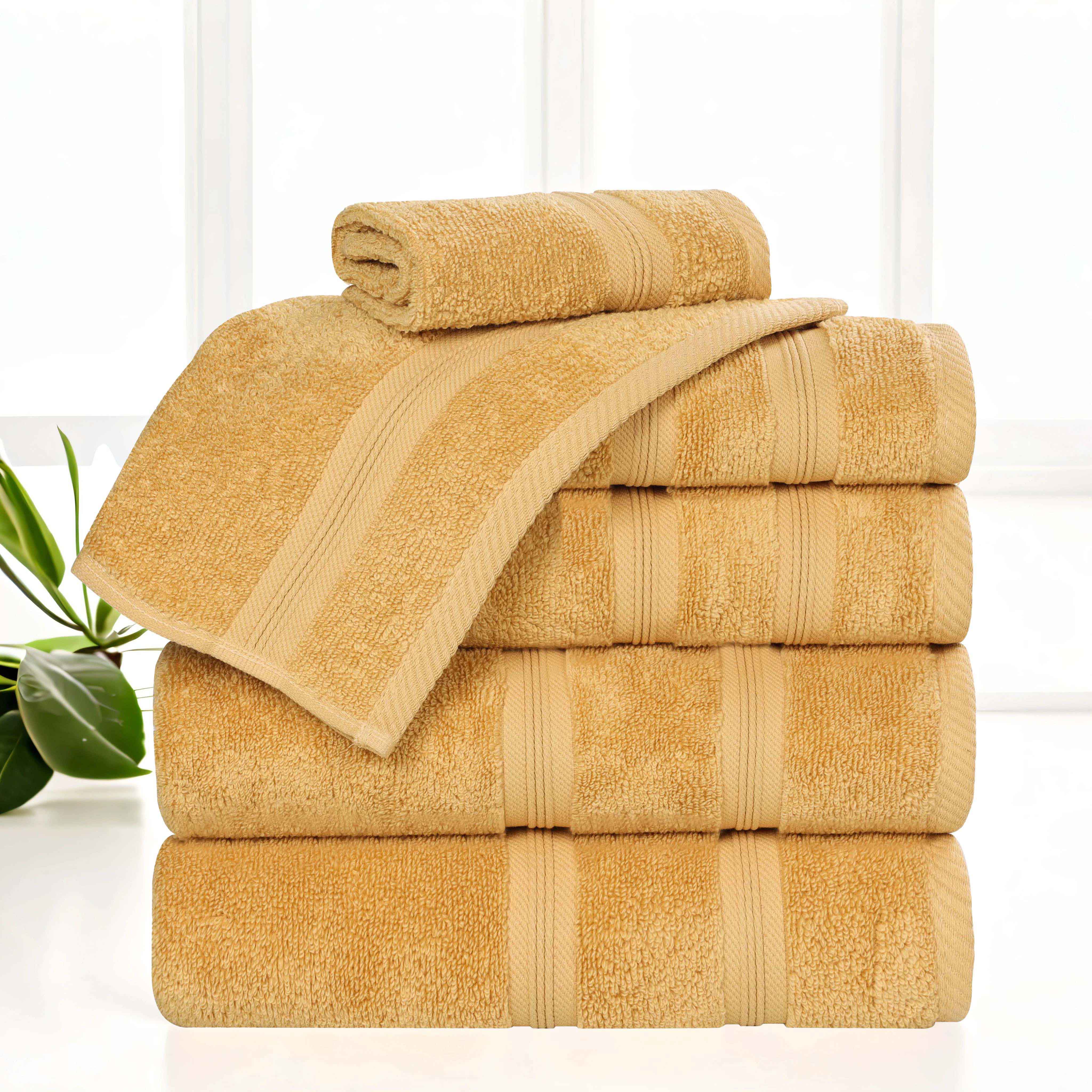 Premium 6-Piece Smart Dry Zero Twist Cotton Towel Set - Ultra Soft, Absorbent & Quick-Drying Bath Towels for Spa, Gym & Luxury Home Use