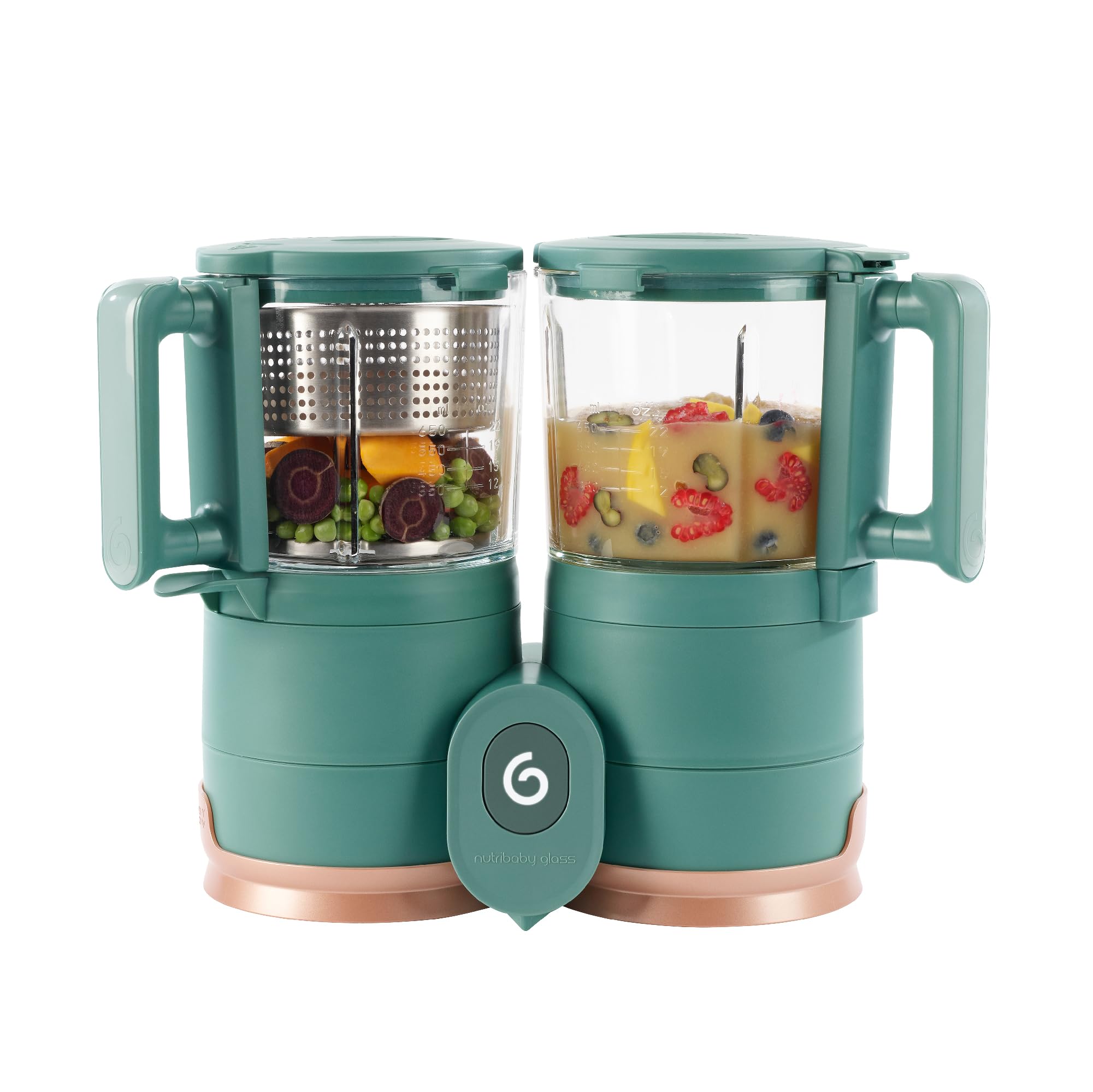 **Babymoov Nutribaby Glass 4-in-1 Baby Food Maker & Steamer – Blender, Warmer, Defroster for Weaning | Eco-Friendly Glass Bowls & Stainless Steel Basket | Perfect for Homemade Baby Puree & Healthy Meals**