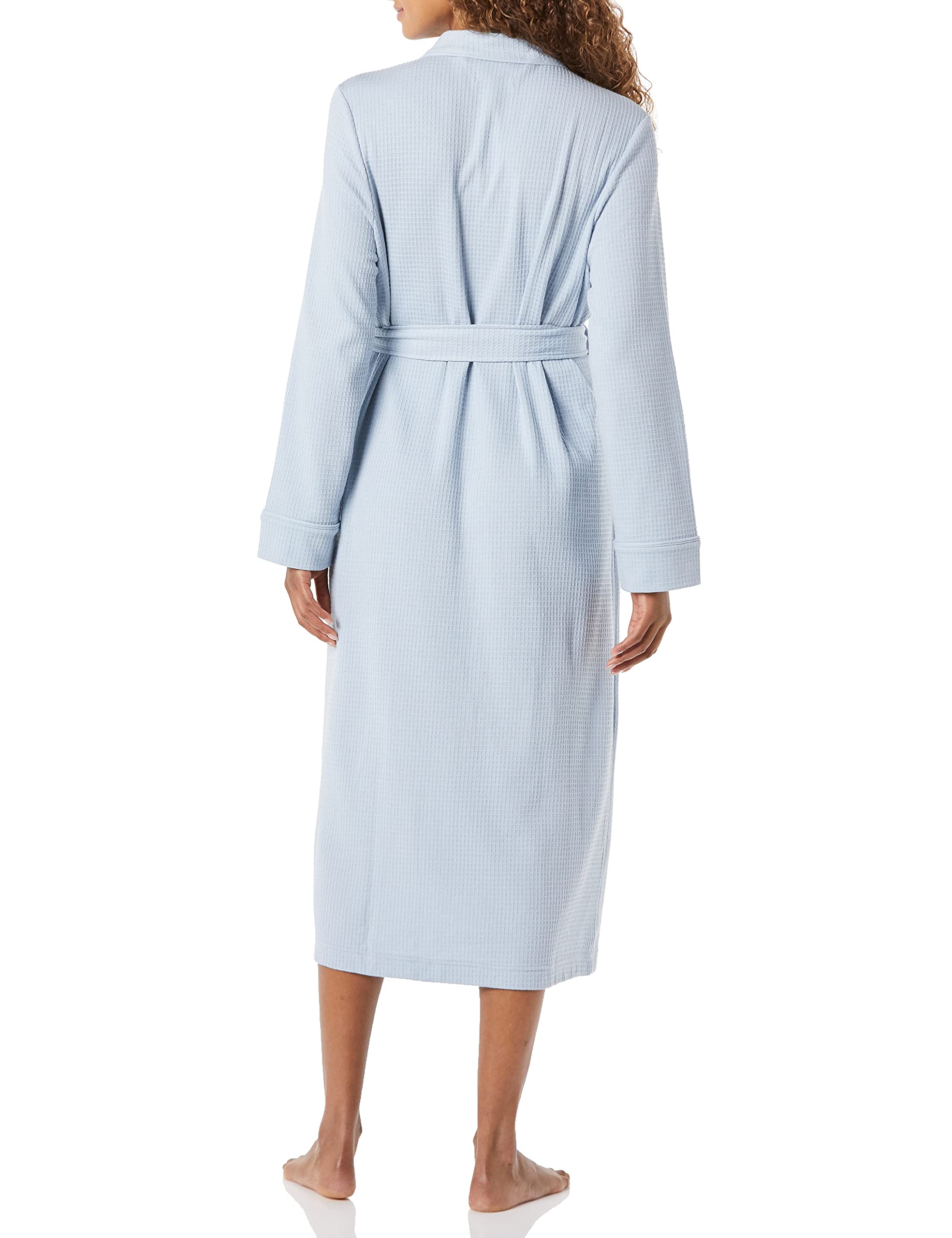 Amazon Essentials Women's Lightweight Waffle Full-Length Robe - Soft & Comfortable Plus Size Bathrobe for Lounge, Spa & Home Relaxation