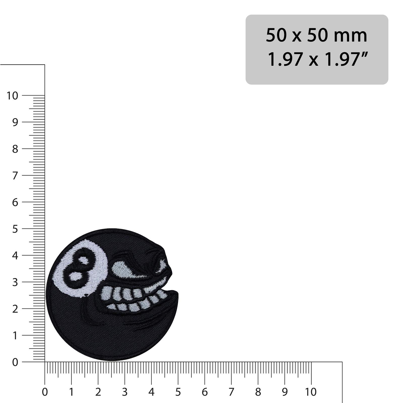 Angry Balls Billiard Iron On Patch - Smiley Sew On Applique for Pool Players, Sports Fans & Pets (1.96x1.96 Inch) - Perfect for Jackets, Jeans, Hats & Backpacks - Great Gift for Billiard Enthusiasts & DIY Craft Projects