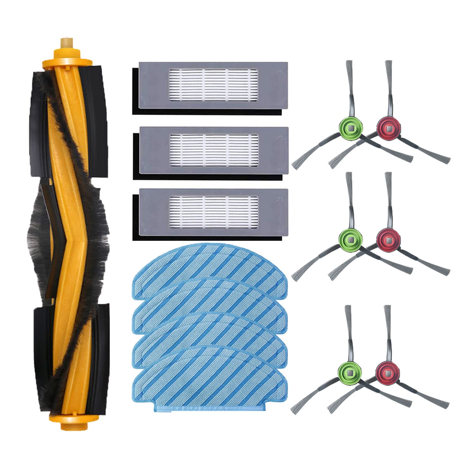 Yeedi Vac 2 Pro/Vac/Vac Max/Vac Station Robot Vacuum Accessories Kit - 14-Piece Replacement Parts Set for Cleaning & Maintenance - Perfect for Home, Office & Pet Hair Removal