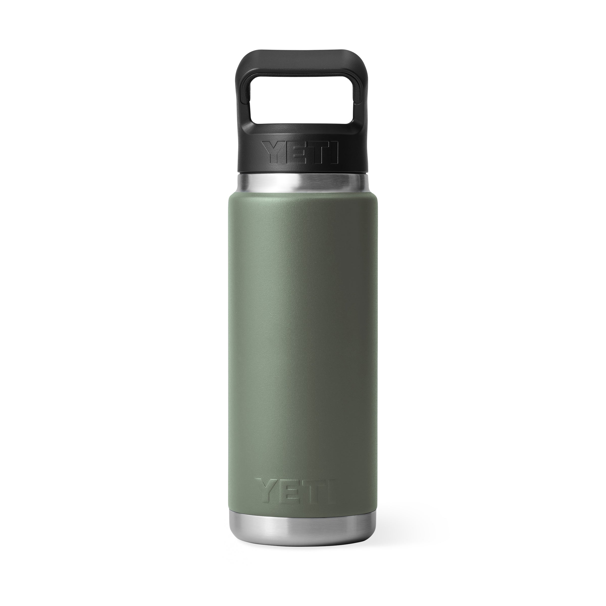26 oz Rambler Insulated Stainless Steel Water Bottle with Straw - Camp Green - Perfect for Hiking, Camping & Outdoor Adventures