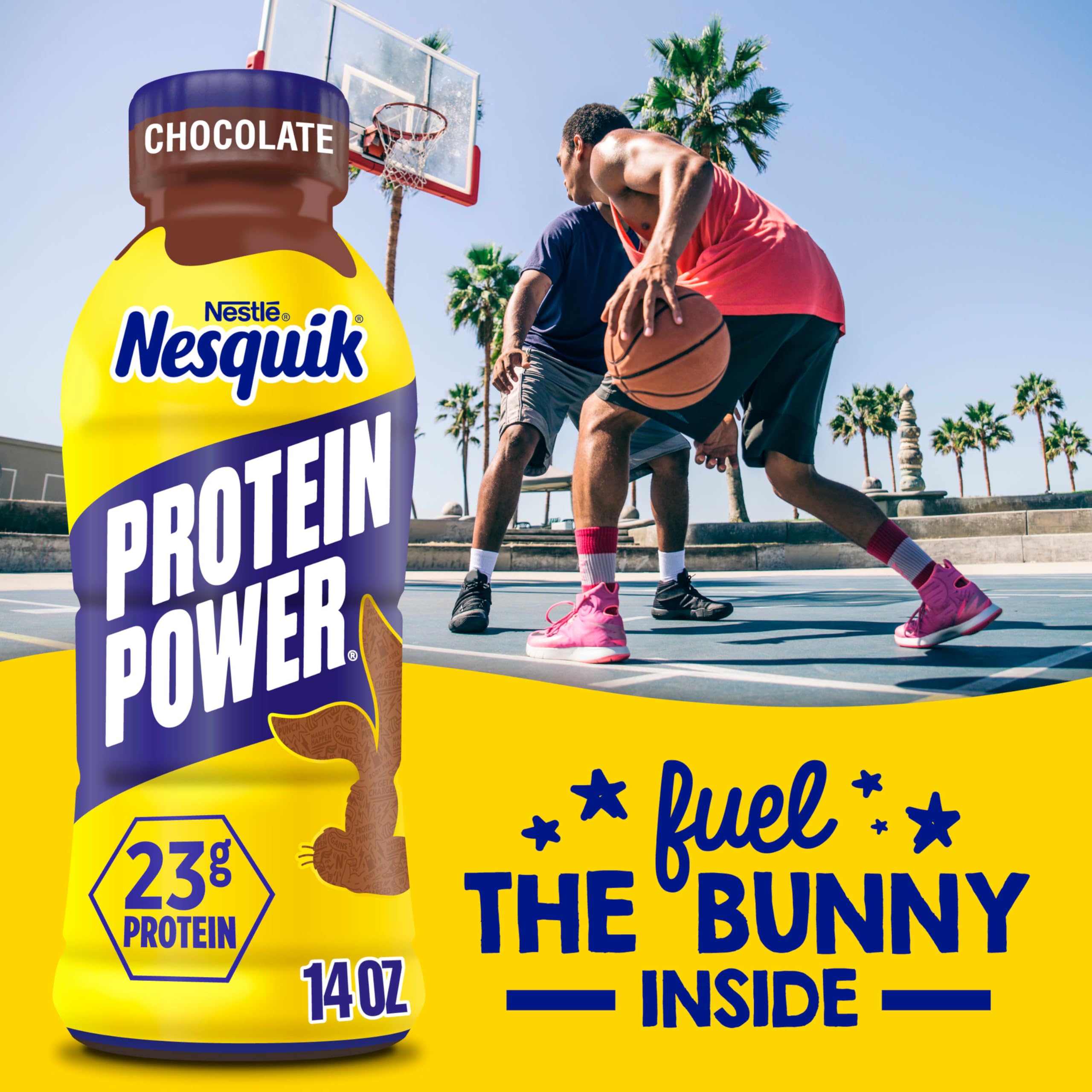 Nesquik Protein Power Chocolate Protein Milk Drink - Ready to Drink Protein Shake for Muscle Recovery & Energy Boost | Post-Workout, Breakfast & On-the-Go Nutrition