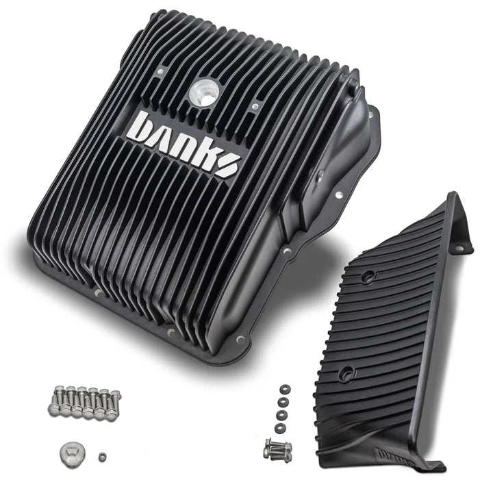 High-Performance 01-19 Chevy/GMC 2500/3500 Ram Air Transmission Pan - Heavy Duty Aluminum Alloy Upgrade for Improved Cooling & Durability - Perfect for Off-Roading, Towing & High-Performance Driving