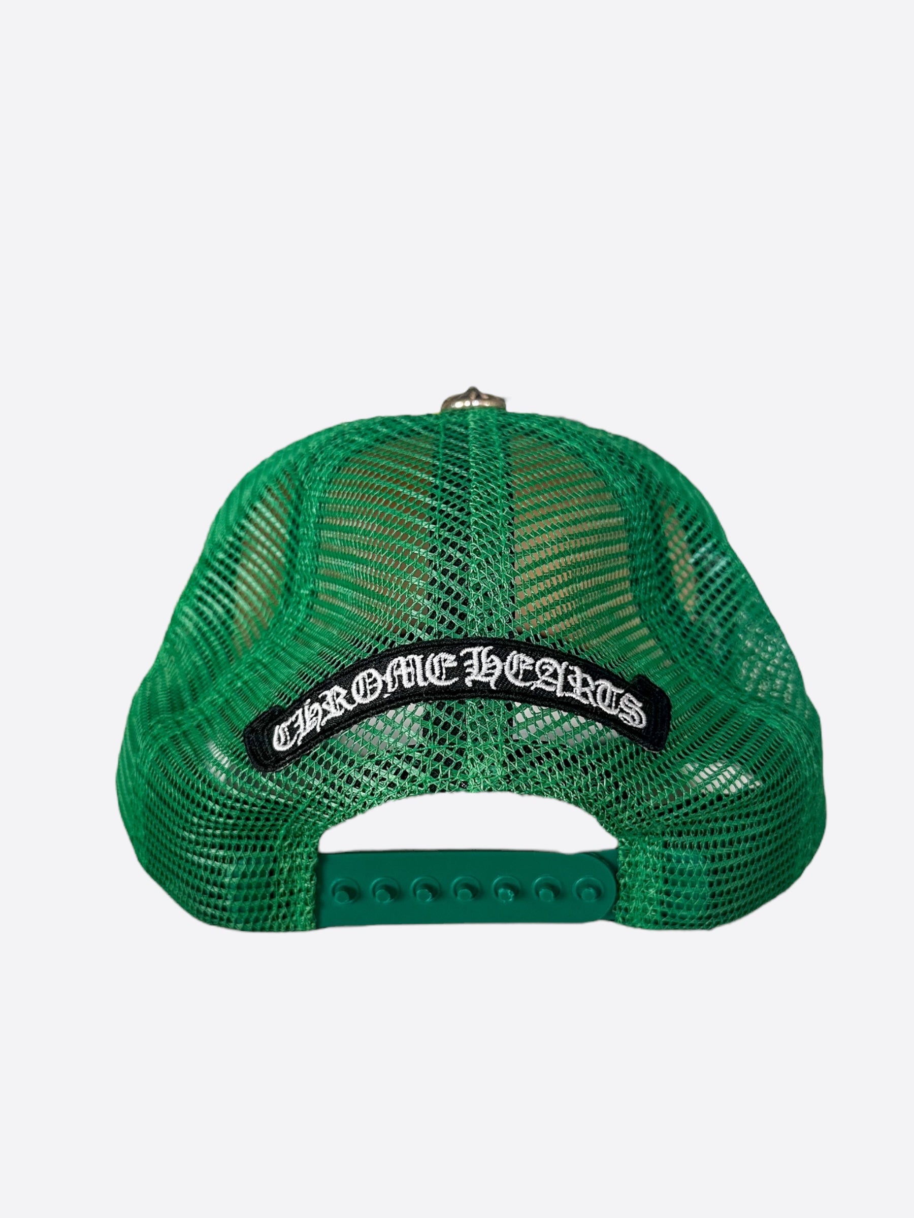 Chrome Hearts Matty Boy Green & Yellow Smiley Trucker Hat - Stylish Unisex Baseball Cap for Streetwear & Hip Hop Fashion