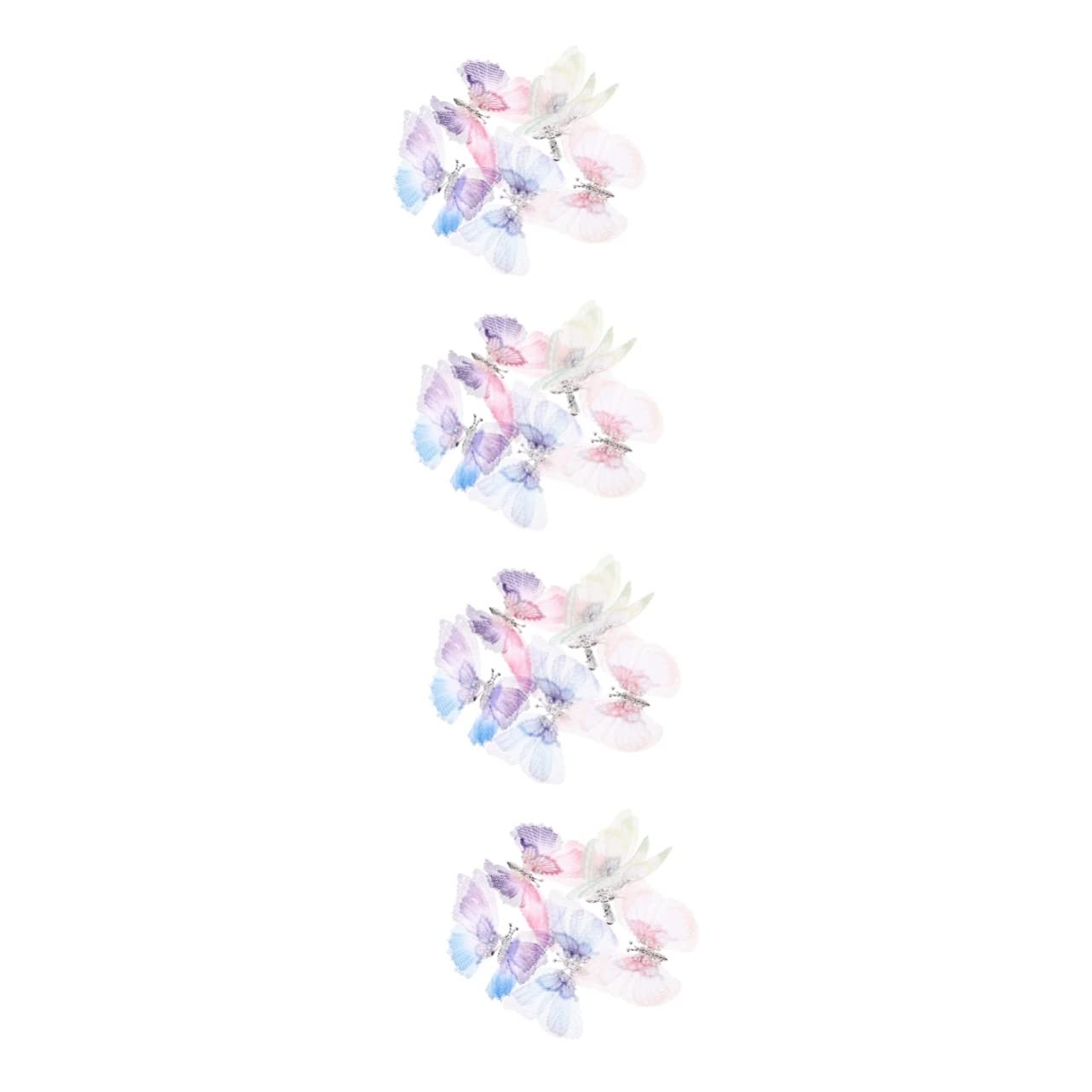 FRCOLOR 4 Sets Butterfly Hair Clips for Girls - Small Fashionable Metal Hairpins (5pcs x 4) - Perfect for School, Parties & Everyday Hairstyles
