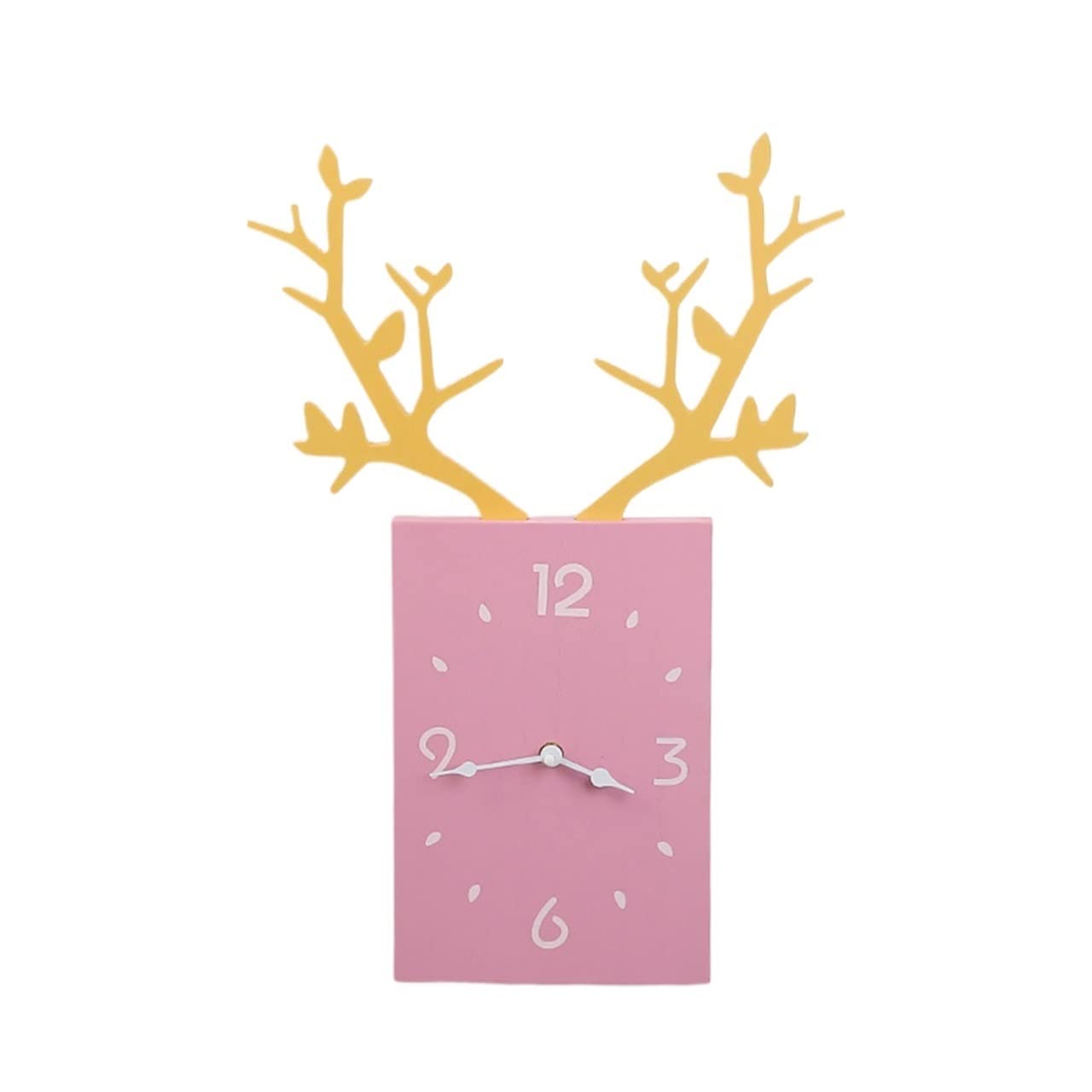 Stylish Nordic Wooden Antler Wall Clock - Silent Non-Ticking Home Decor for Living Room & Bedroom | Perfect for Farmhouse, Rustic, and Modern Interior Design