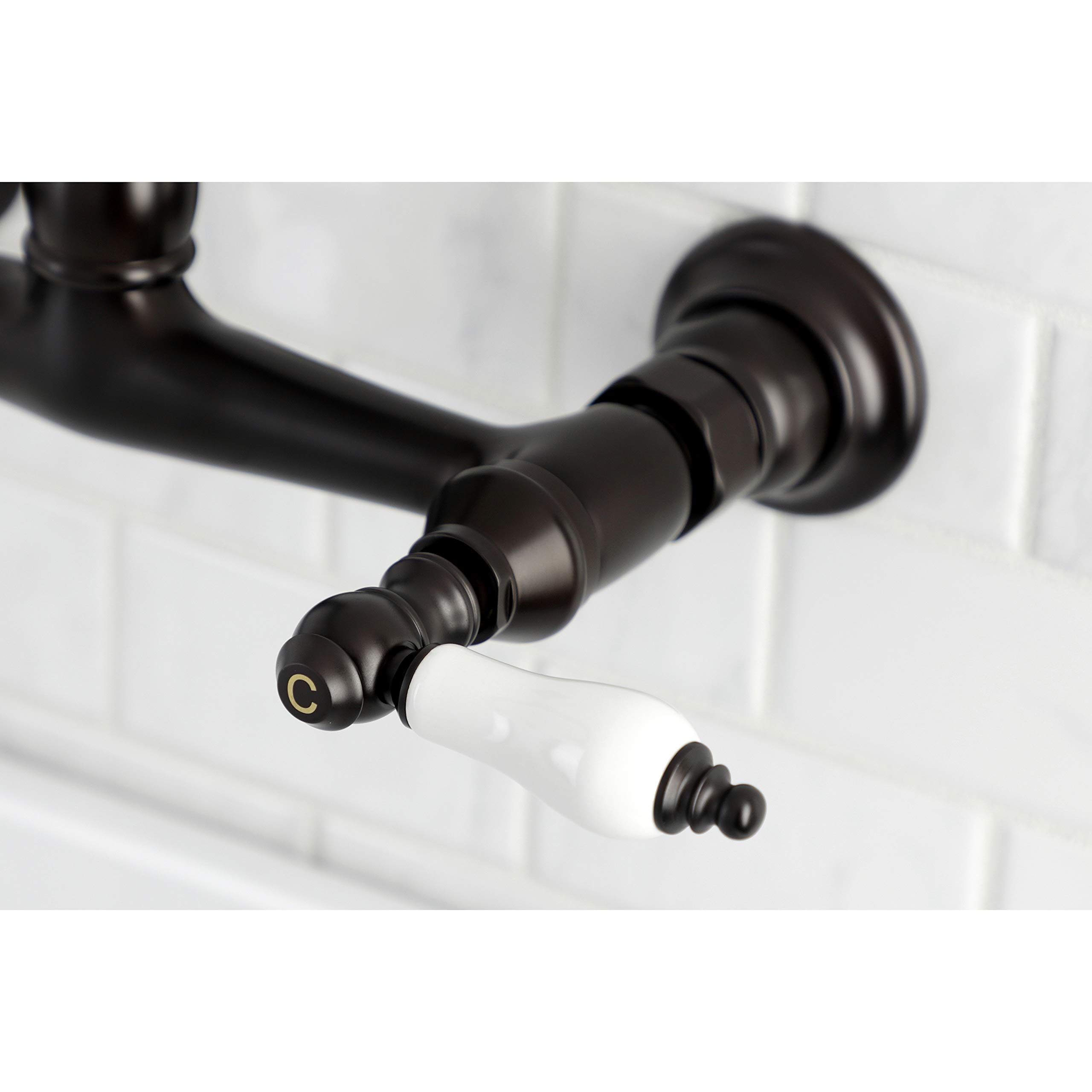Kingston Brass KS3245PL Vintage Bathroom Faucet - Oil Rubbed Bronze Finish - 14.13 x 11.69 x 7.56 Inches - Perfect for Classic Bathroom Renovations & Powder Room Upgrades