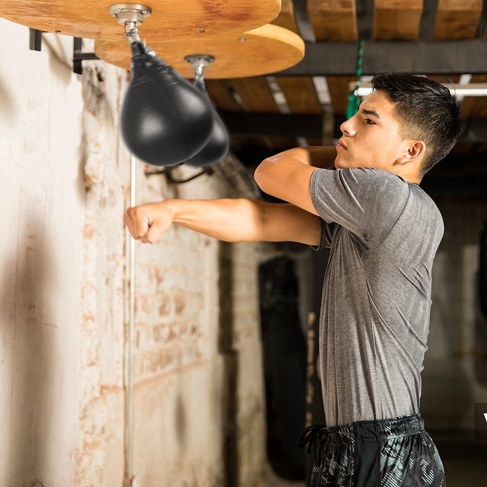 Speed Bag Platform Kit with Punching Ball for Men & Women - Boxing Training, Workout, Exercise Equipment for Home Gym & Fitness | Perfect for Boxing Practice, Cardio, and Strength Training