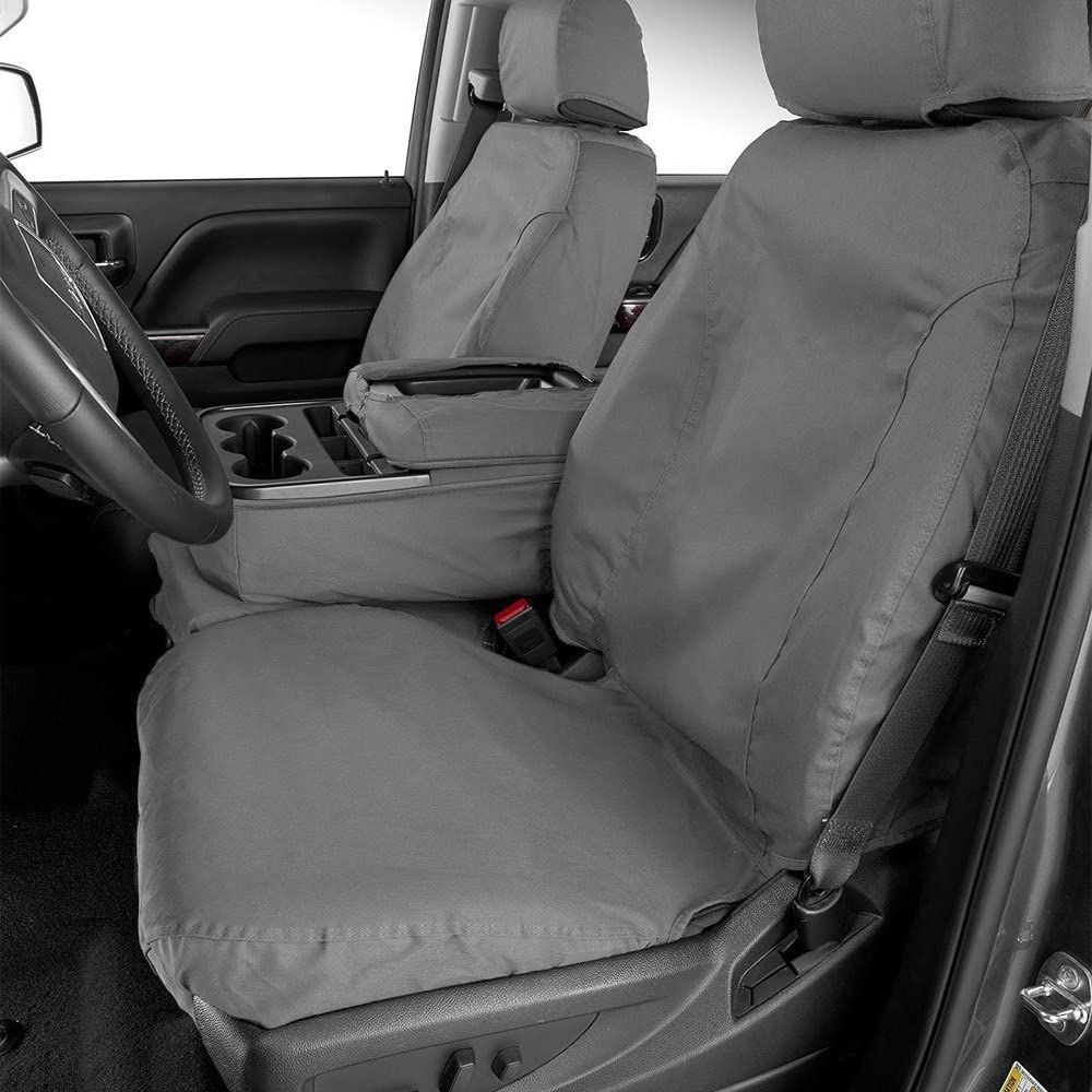 Covercraft SS2512PCGY Custom Fit Seat Covers - Durable Car Seat Protectors for Trucks, SUVs & Cars | Perfect for Daily Commute, Road Trips & Outdoor Adventures