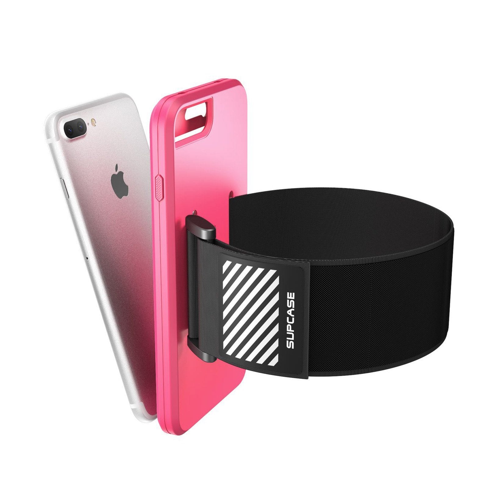 iPhone 7 Plus / 8 Plus Running Armband Case - Pink Sports Waistband for Jogging, Gym & Outdoor Activities