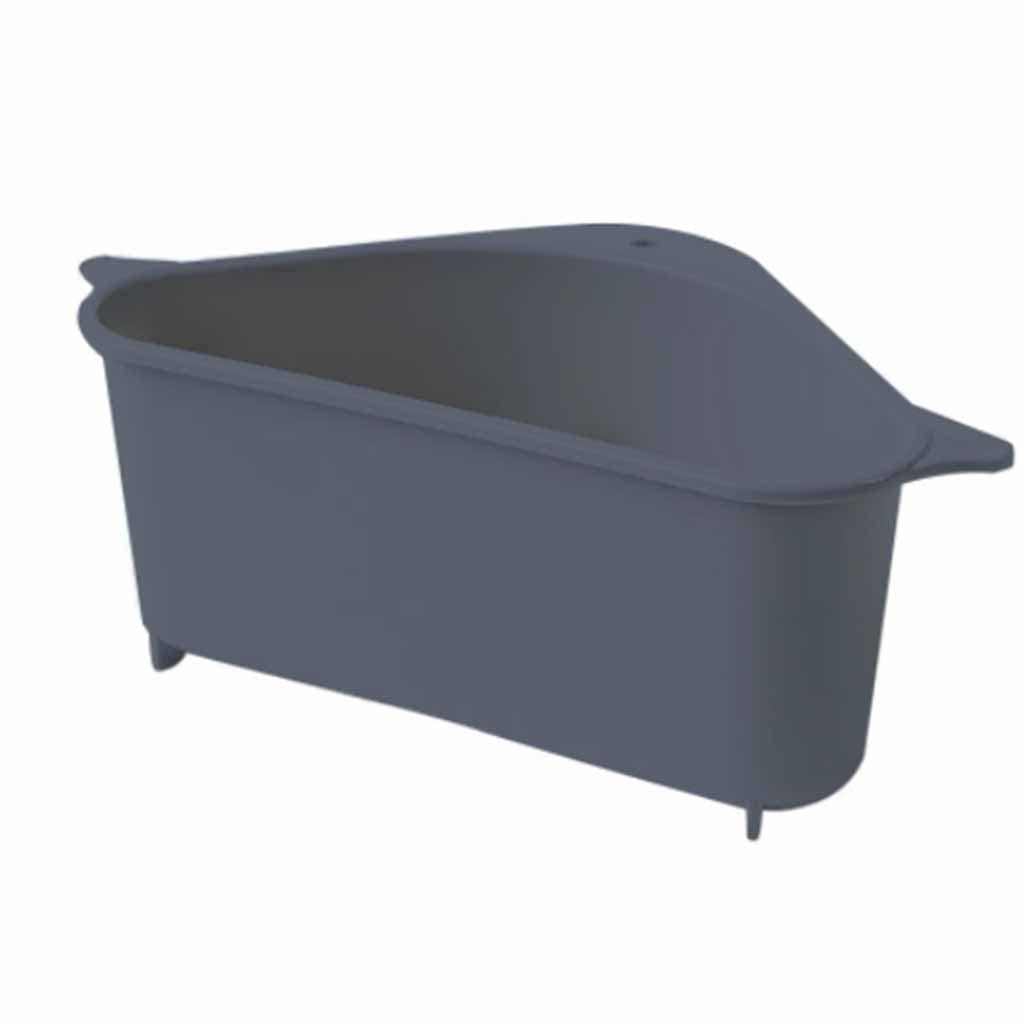Multi-Functional Suction Cup Sink Shelf - Gray Kitchen Organizer for Soap, Sponge & Drain Rack | Space-Saving Bathroom & Kitchen Storage Tool for Small Spaces