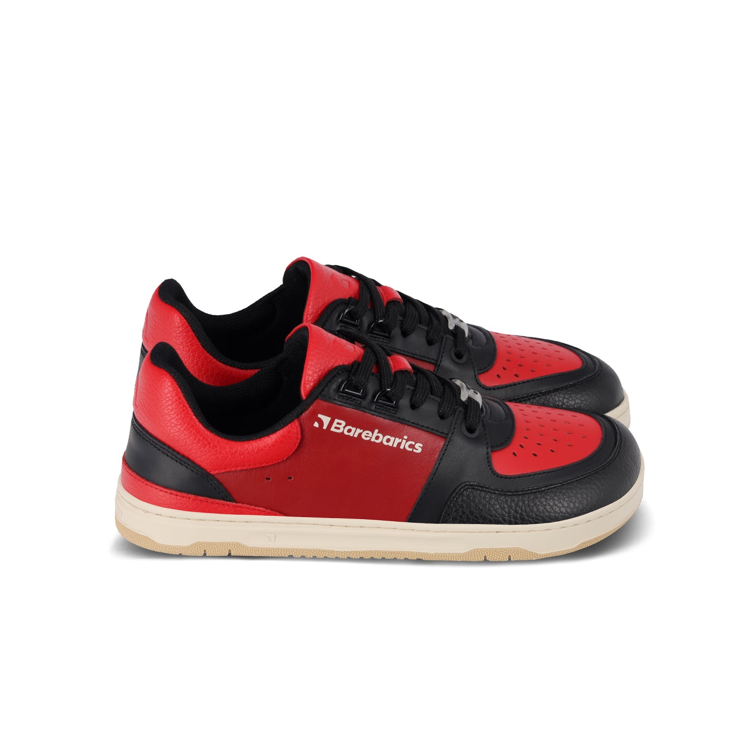Barefoot Sneakers for Men & Women - Barebarics Wave Black & Red Minimalist Shoes | Lightweight & Flexible for Running, Walking & Gym Workouts