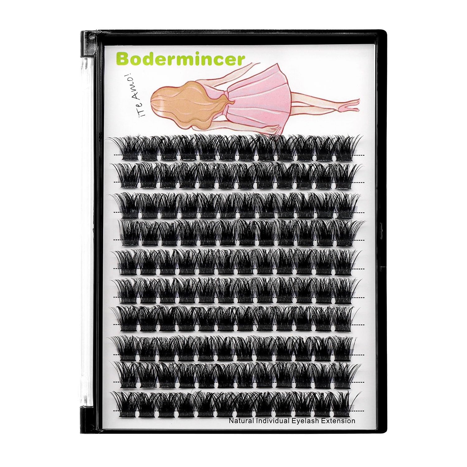 Premium 3D Effect Glue Bonded Cluster Eyelashes - 120 Clusters/Box, 8MM Wide Cluster, Natural False Eyelashes for Home & Professional Lash Extensions | Perfect for Parties, Weddings & Everyday Glam