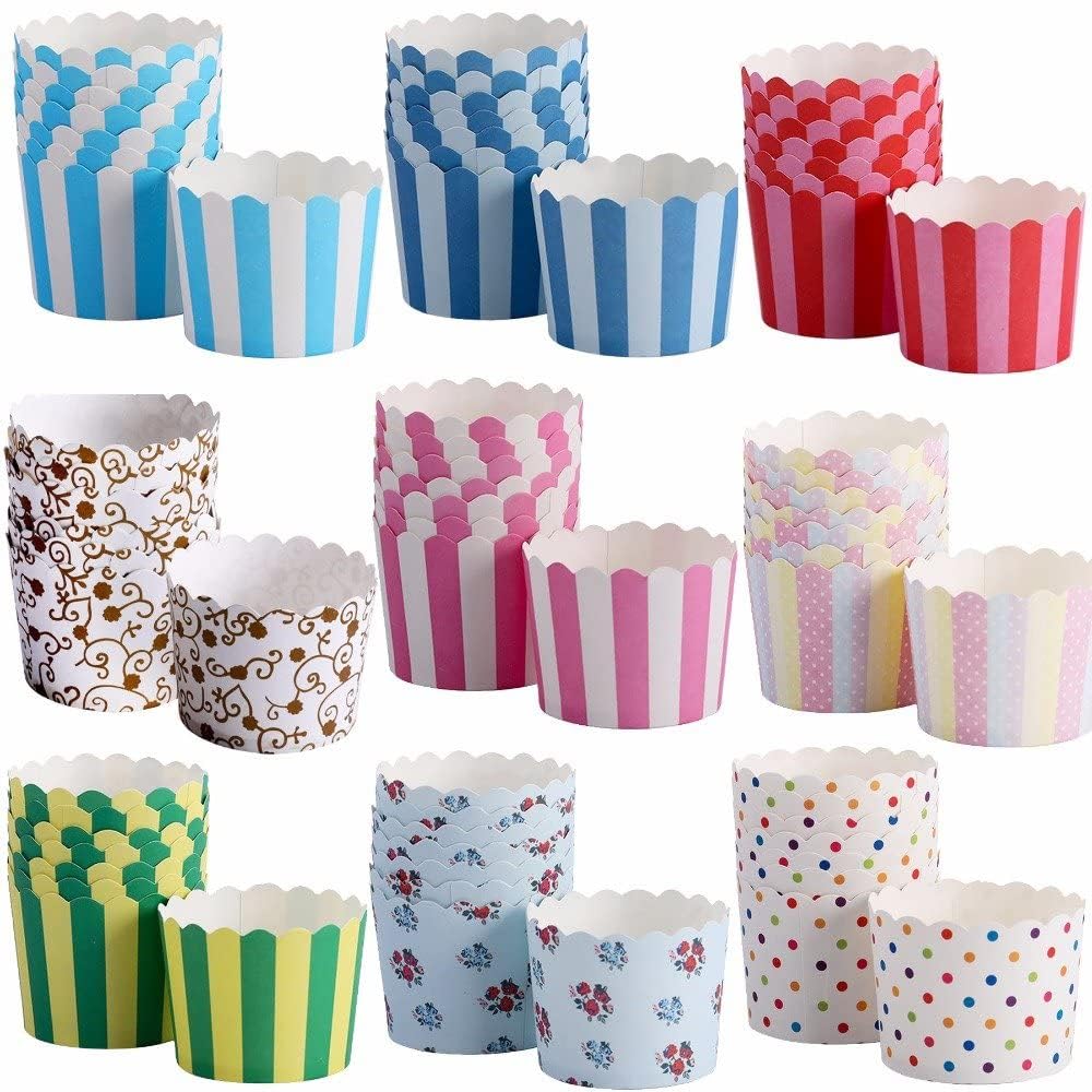 50-Piece Heavy Duty Cupcake Baking Cups - Disposable Muffin Liners for Baking, Weddings & Birthday Parties - Premium Quality Cake Cups for Perfect Desserts Every Time