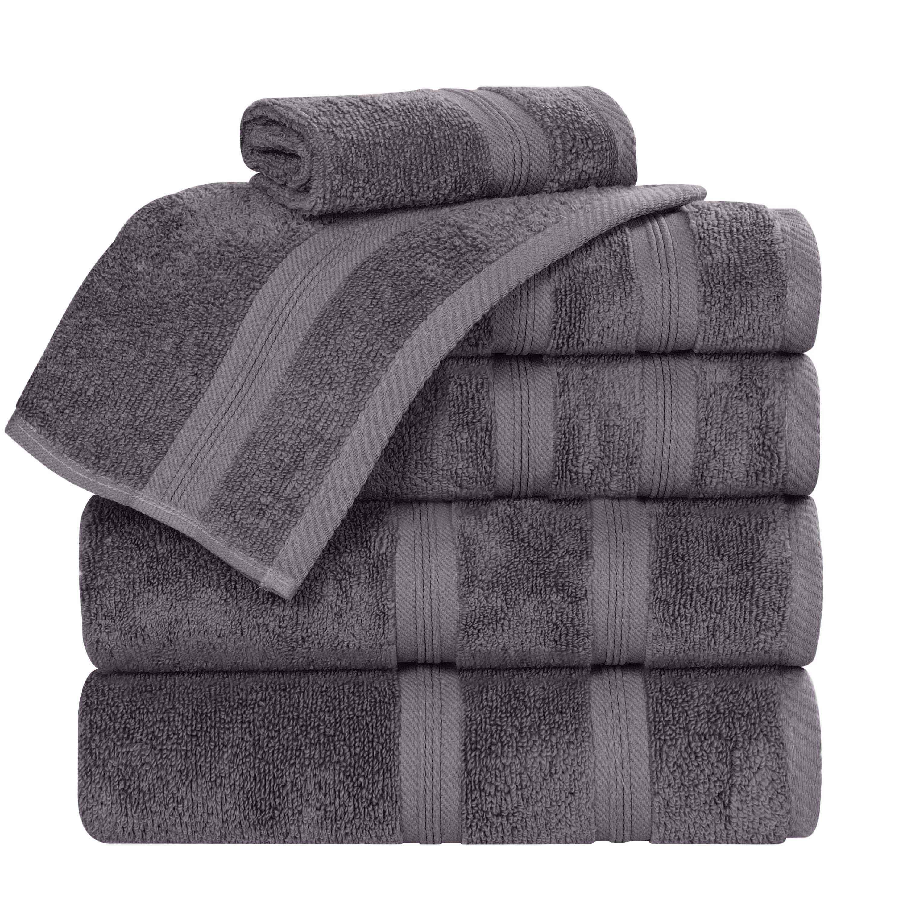 Premium 6-Piece Smart Dry Zero Twist Cotton Towel Set - Ultra Soft, Absorbent & Quick-Drying Bath Towels for Spa, Gym & Luxury Home Use