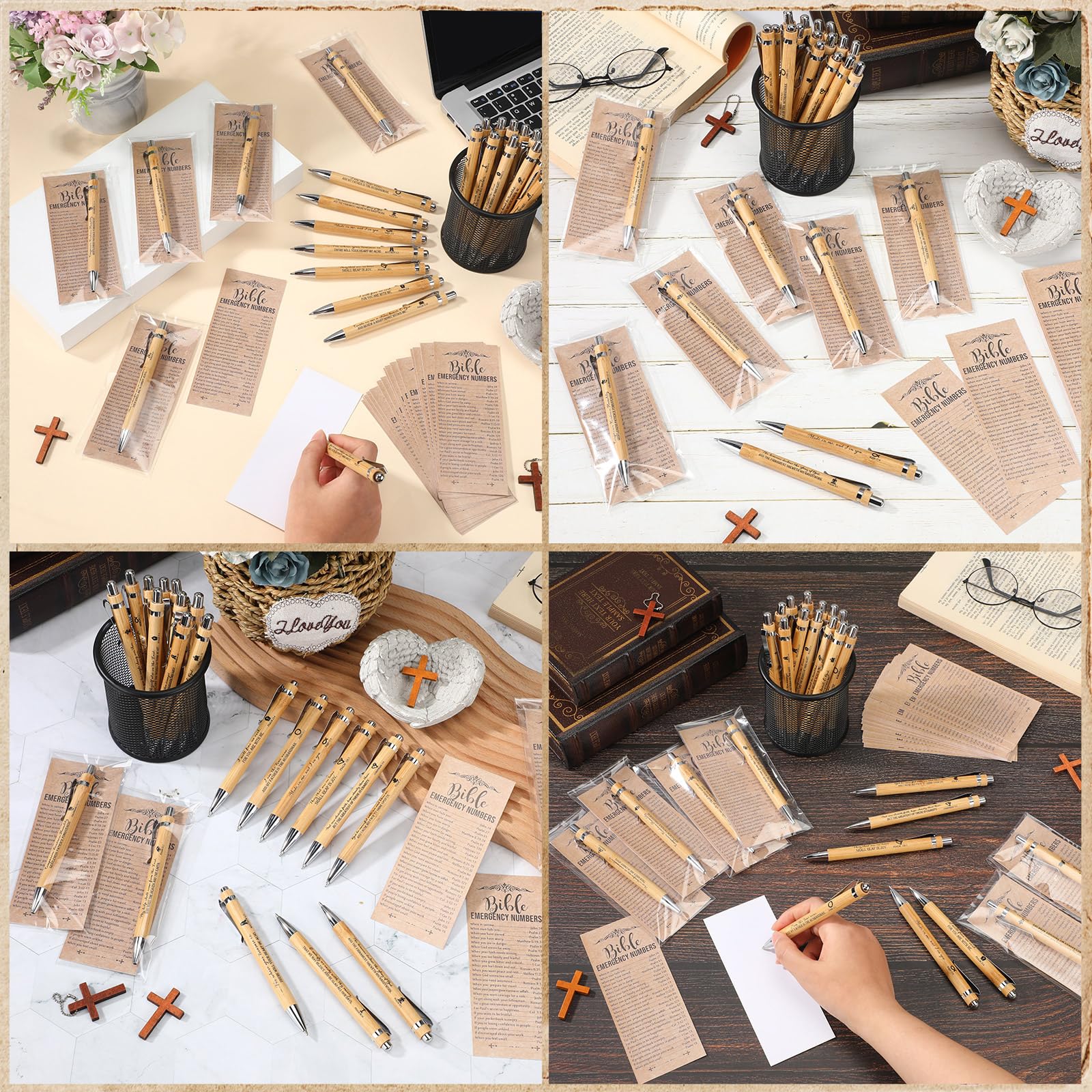 25 Sets Christian Religious Bookmarks with Bible Verses - 2
