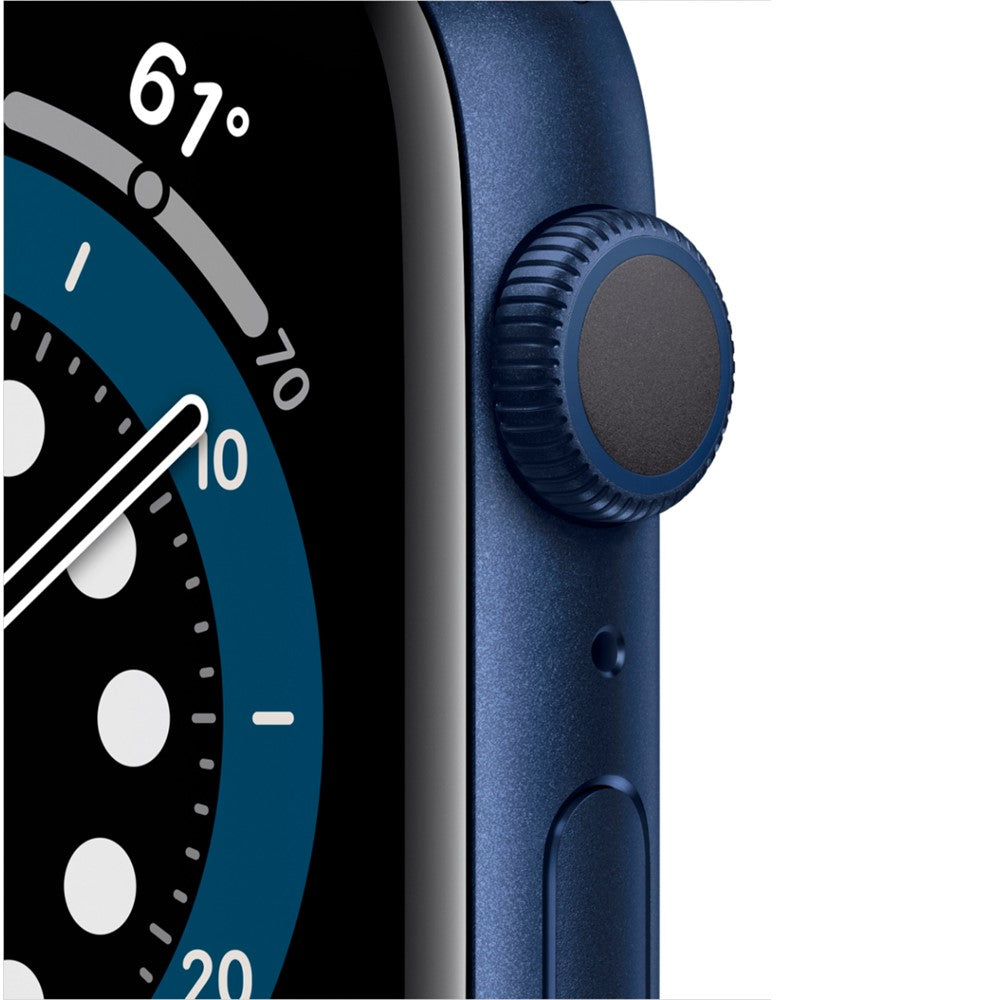 Apple Watch Series 6 44mm GPS + Cellular Unlocked Smartwatch - Aluminum Case (Renewed, Blue) for Fitness Tracking, Heart Rate Monitoring & iPhone Connectivity