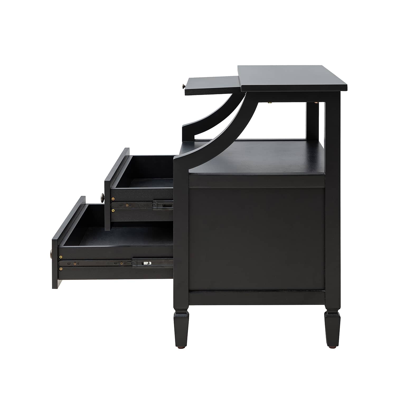 Grace 2-Drawer Nightstand with USB Charging Ports & Power Outlets - Modern Bedside Table for Bedroom, Living Room & Office Use