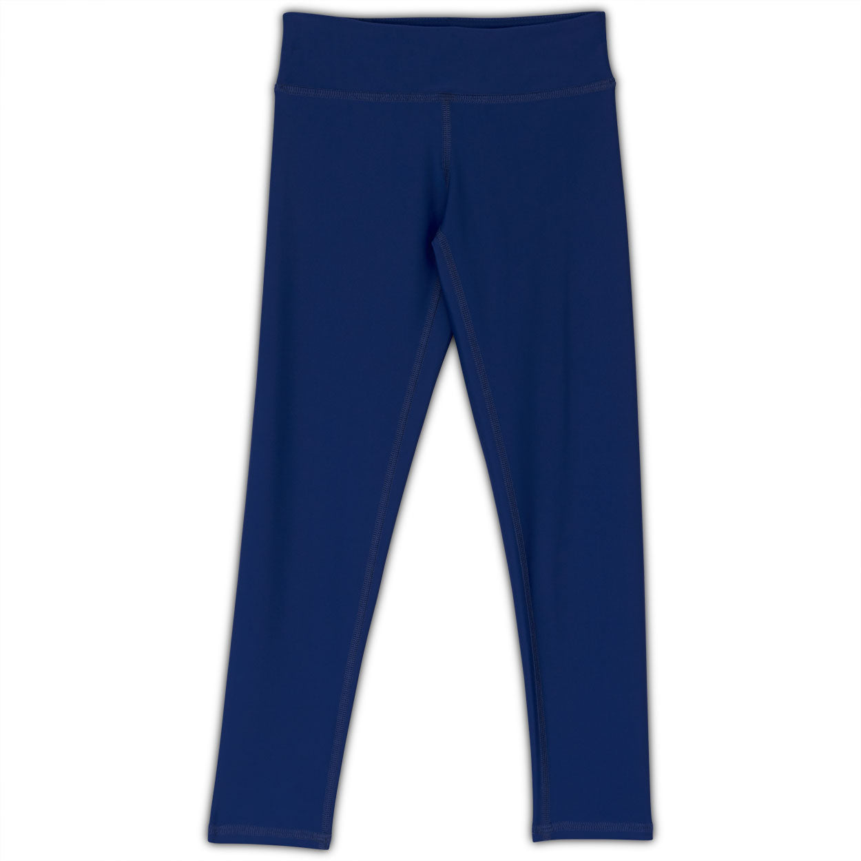 Navy Hybrid Youth Leggings UPF 50+ Sun Protection - Comfortable Stretch Athletic Pants for Kids Outdoor Sports & Play