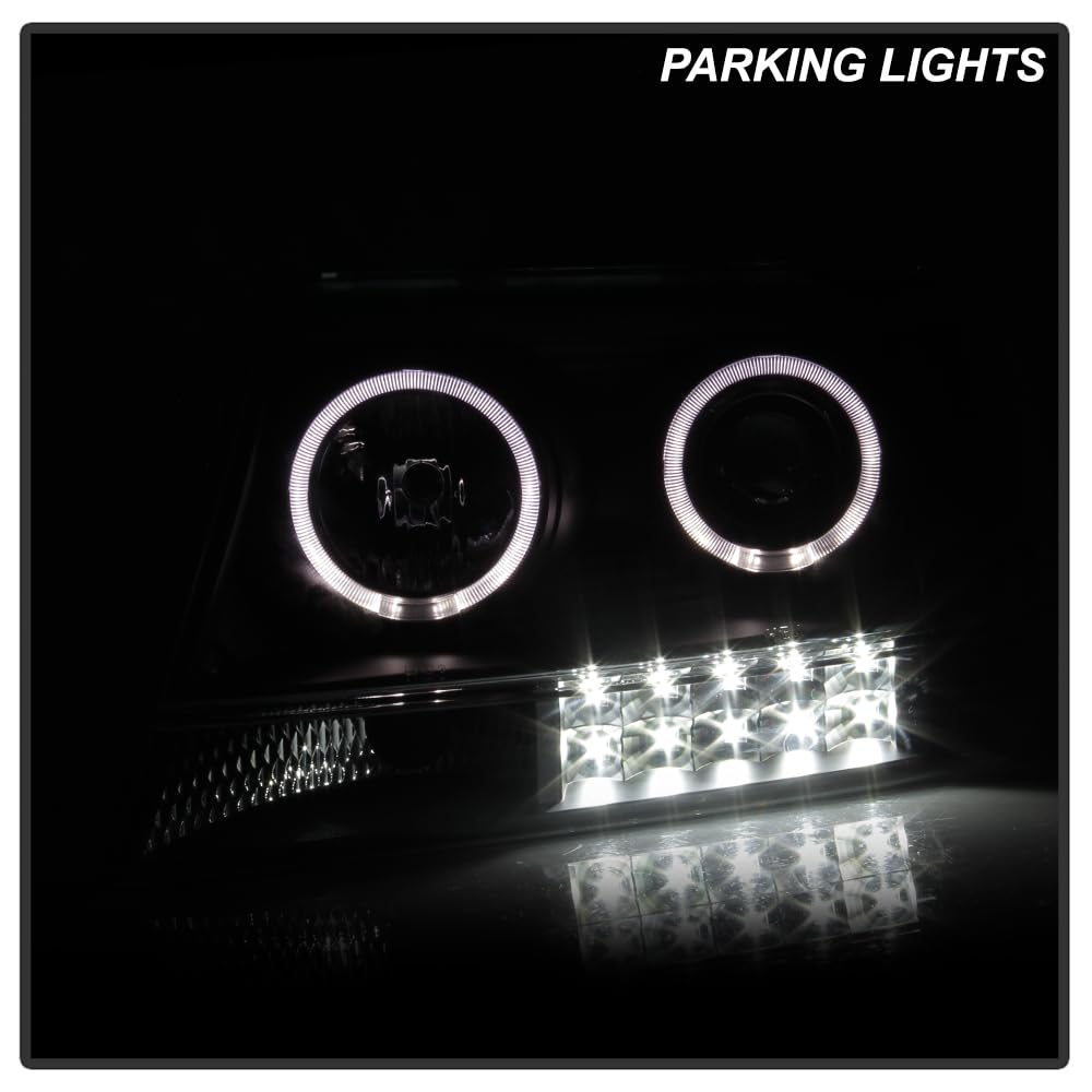 Premium Aftermarket LED Halo Headlights for 1999-2004 Jeep Grand Cherokee - Black/Clear Lens - High Visibility & Style Upgrade for Night Driving & Off-Road Adventures