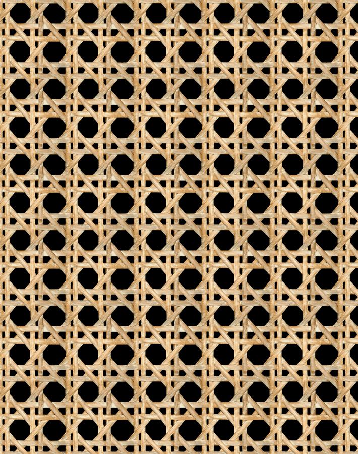 Faux Large Caning Peel and Stick Wallpaper - Black Onyx Textured Removable Wallpaper for Living Room, Bedroom, or Office Decor