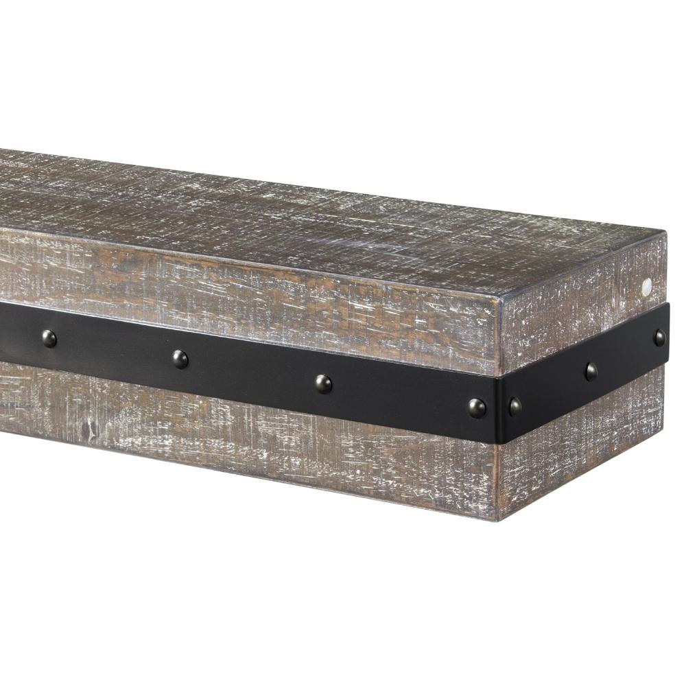 Pearl Mantels Bedford Gristmill Mantel Shelf - Rustic Wood Fireplace Mantel for Home Decor | Perfect for Living Room, Bedroom & Farmhouse Style Interiors