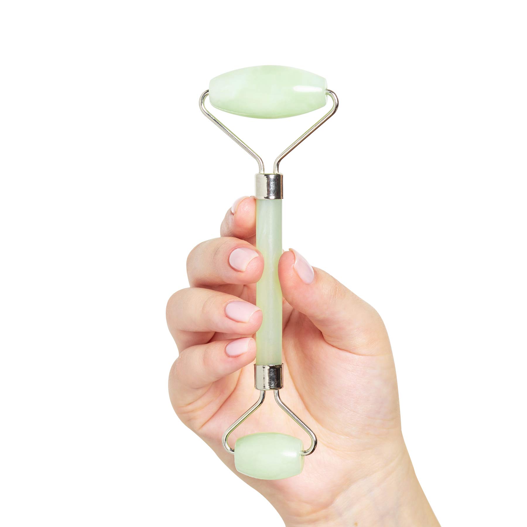 Jade Face Roller for Skin Care - Reduces Puffiness & Dark Circles - Perfect for Morning & Night Routine
