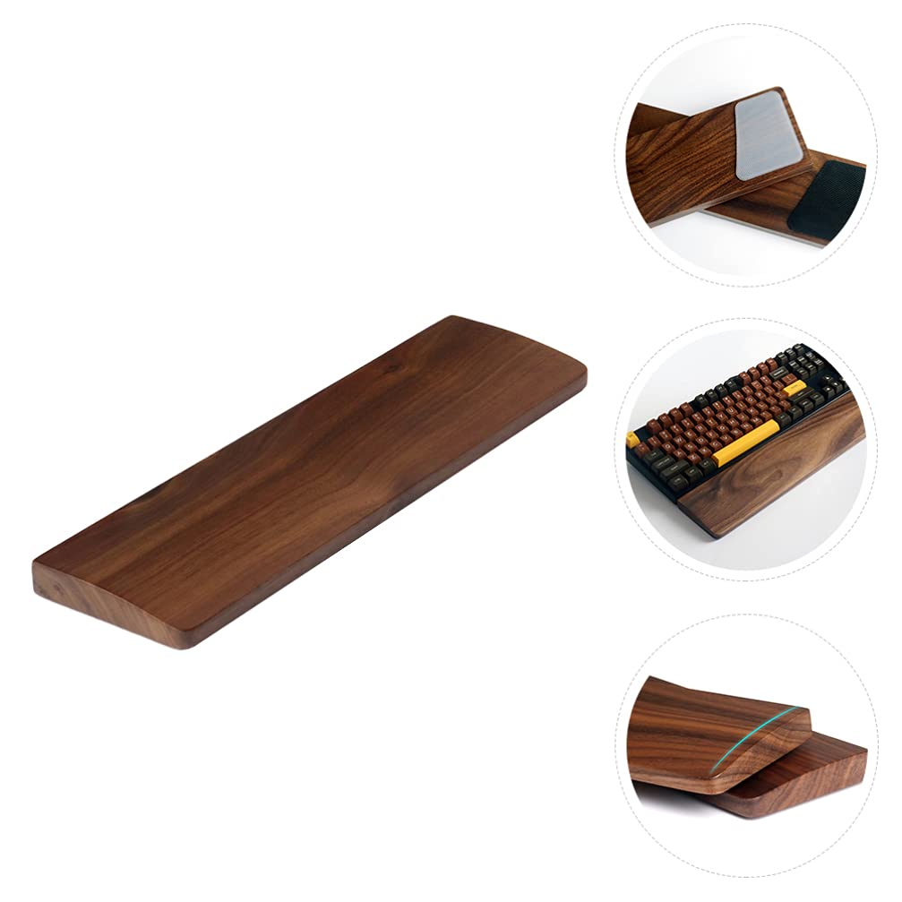 Ergonomic Wooden Keyboard Wrist Rest - Comfortable Hand & Wrist Support Pad for Laptop & Computer - Perfect for Office, Gaming & Long Typing Sessions