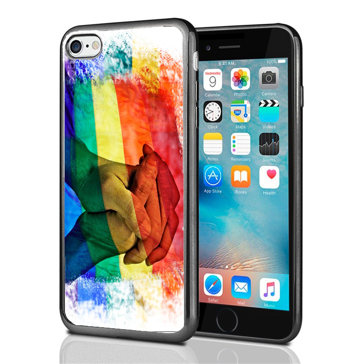 LGBTQ+ Rainbow Flag Equality Rights iPhone 7 & iPhone 8 Case - Durable Protective Cover for iPhone 7 (2016) & iPhone 8 (2017) - Show Your Pride at Parades, Events & Daily Use