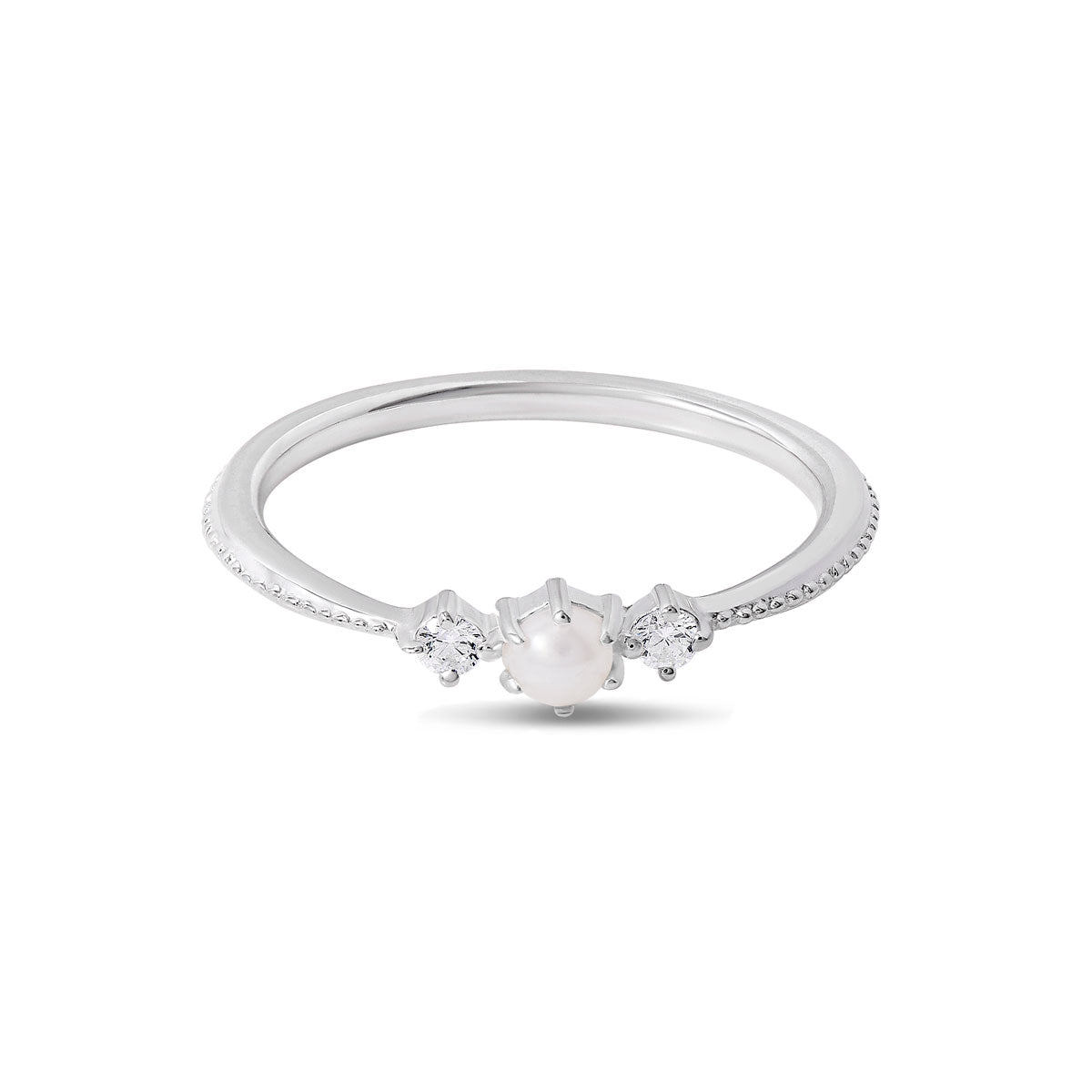 Divine Wisdom Pearl Ring - Elegant Sterling Silver Pearl Jewelry for Women, Perfect for Weddings, Parties & Special Occasions
