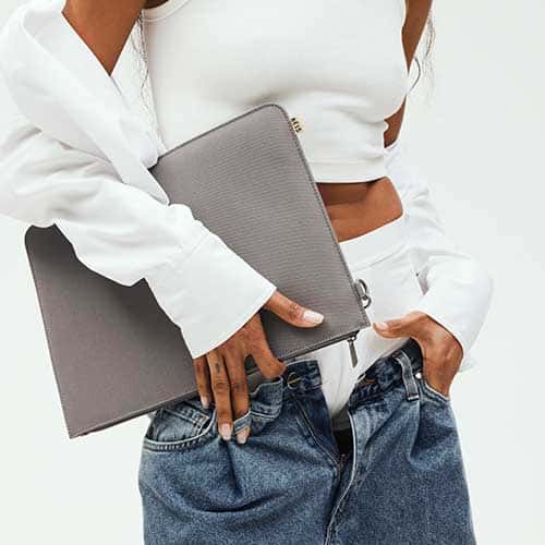 Beis Essentials Grey Laptop Sleeve - Lightweight & Protective Case for MacBook, iPad, Chromebook - Perfect for Work, School & Travel Accessories