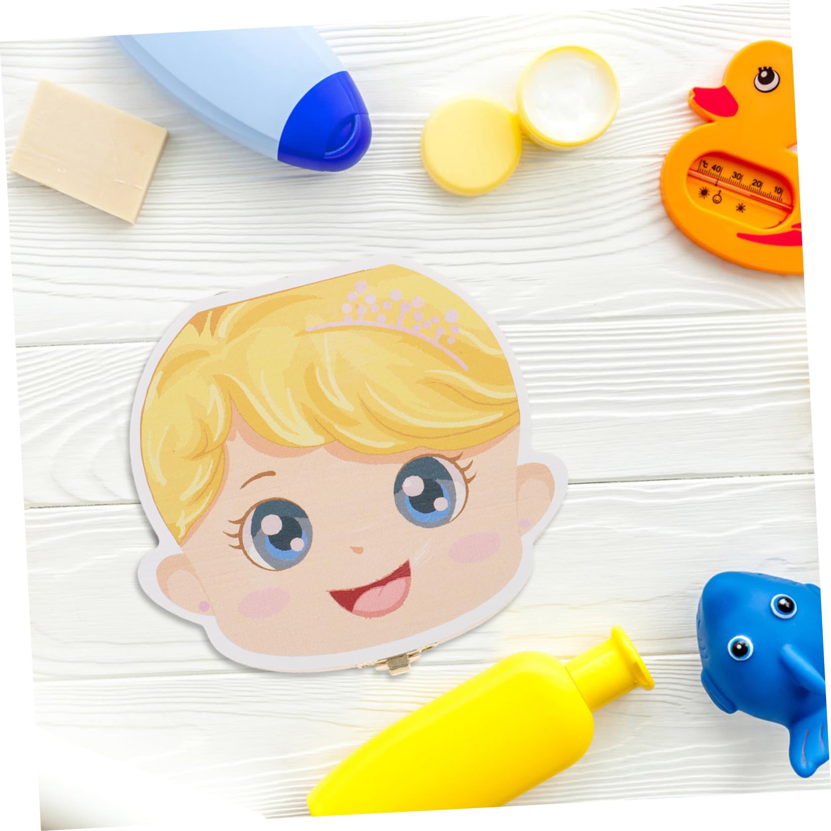 Cabilock 5-Piece Wooden Baby Keepsake Box Set - Handmade Tooth Storage & Memory Box for Newborn Girls - Perfect for First Tooth, Hospital Bracelets & Baby Hair Mementos (Natural Wood)