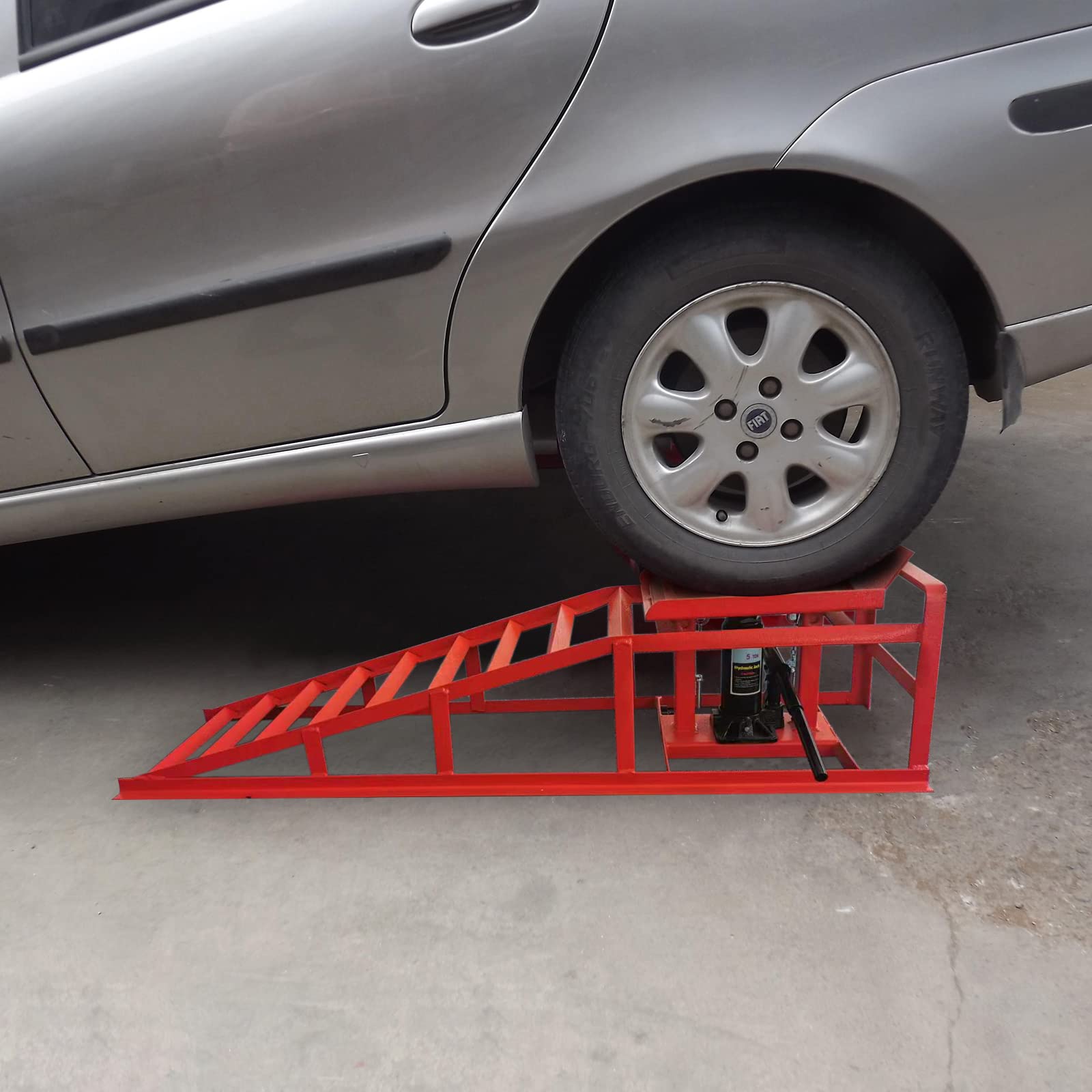 Wuyule 2PCS Heavy Duty Car Ramps - 10,000lbs Capacity Hydraulic Vehicle Lift for Car & Truck Repair | Perfect for DIY Auto Maintenance, Oil Changes & Tire Rotation