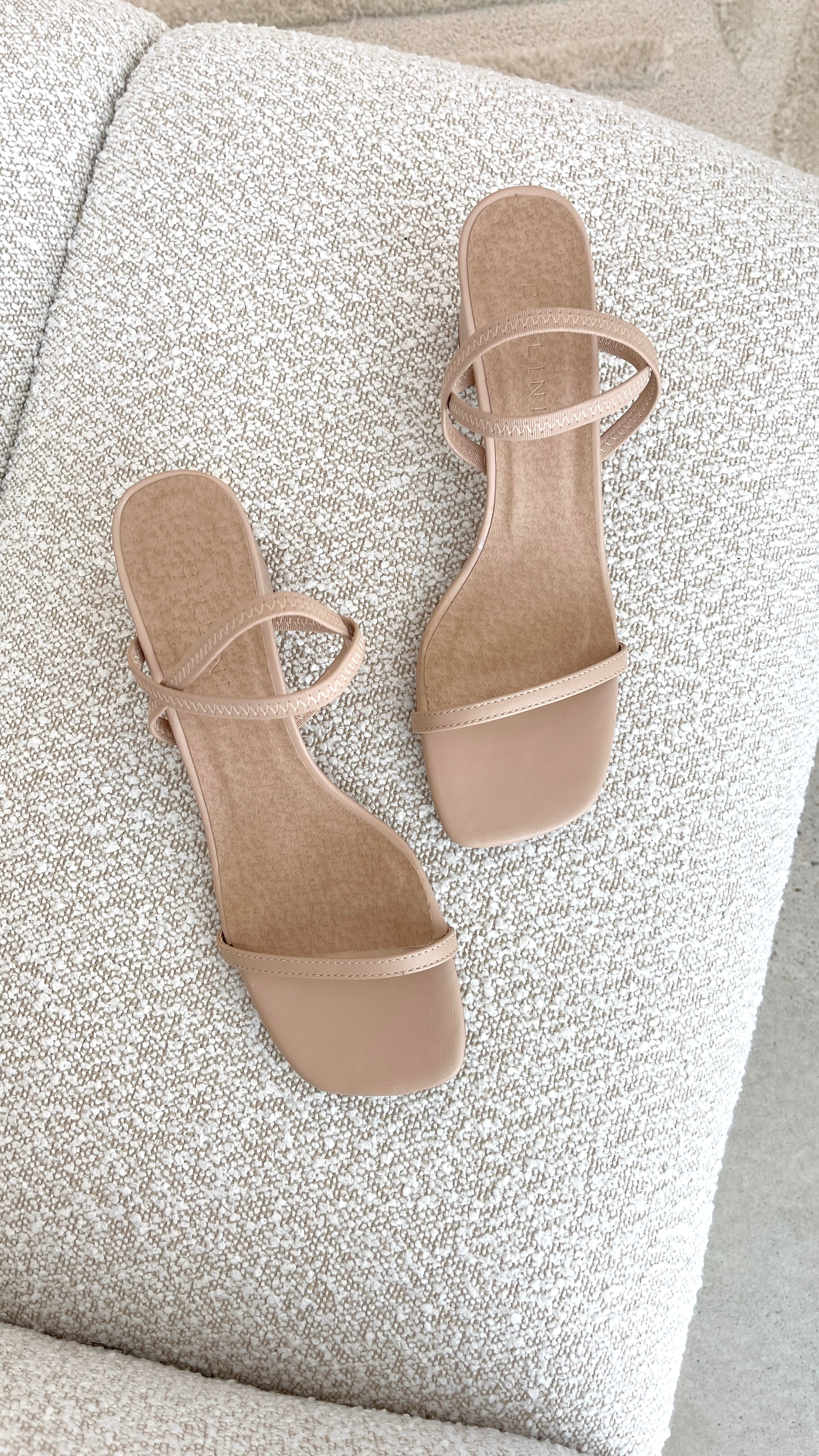 Balton Women's Mule Heels - Comfortable Block Heel Sandals in Nude | Perfect for Office, Party & Summer Outfits
