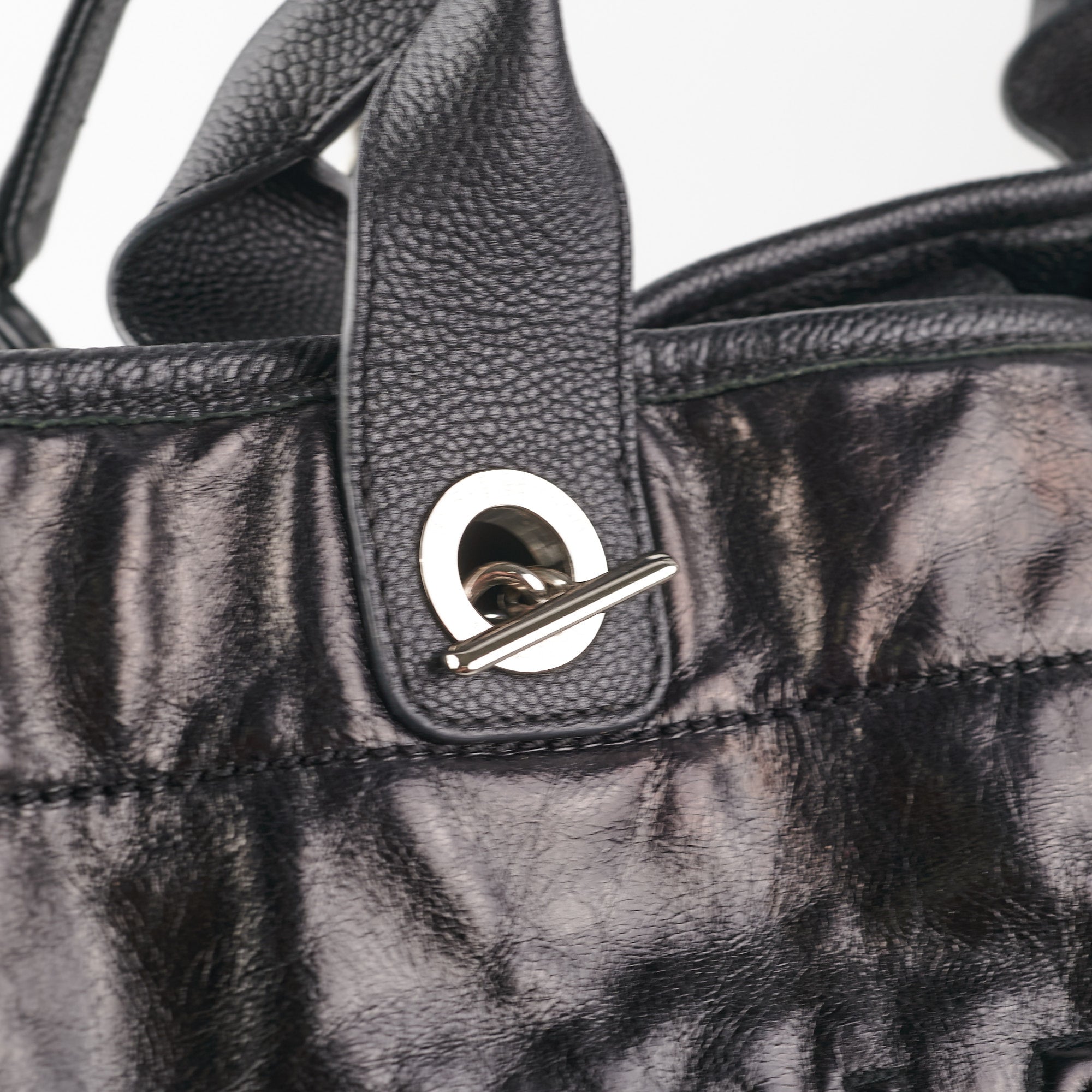 Chanel Deauville Medium Black Leather Tote Bag - Luxury Designer Handbag for Women, Perfect for Work, Travel & Everyday Use
