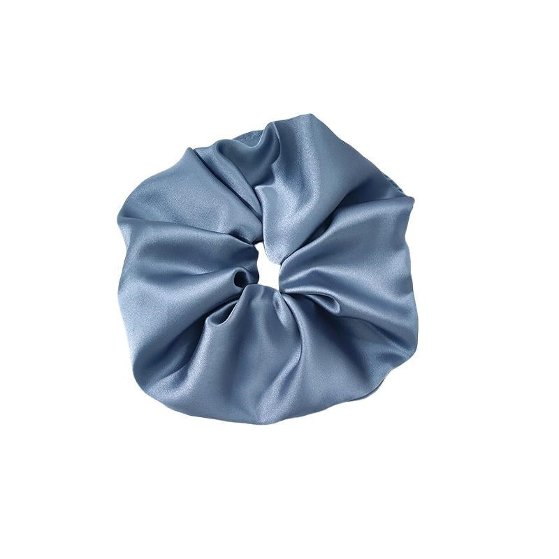 Hydrangea Blue Silk Hair Scrunchie - Soft & Elegant Hair Tie for Women & Girls - Perfect for Everyday, Work, and Special Occasions