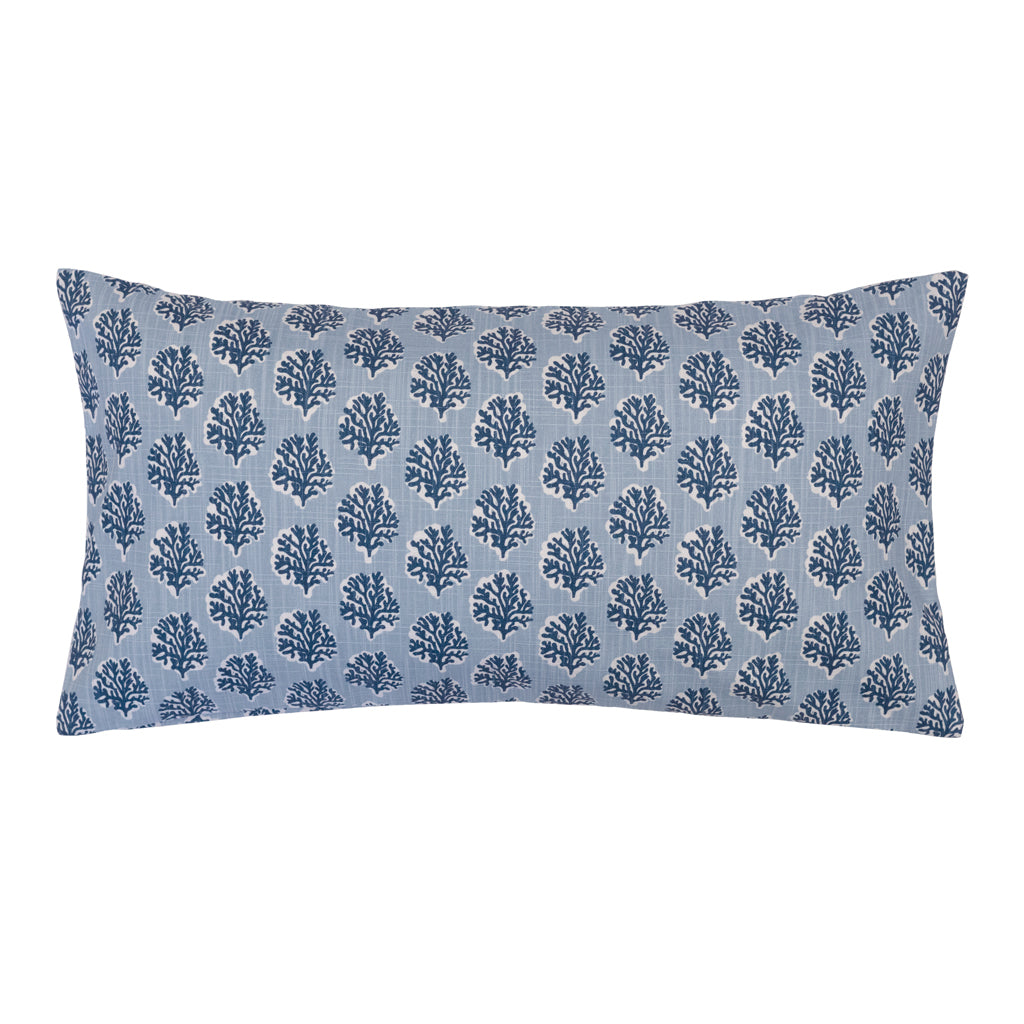Blue Marine Reef Throw Pillow - Ocean Themed Decorative Cushion for Sofa, Bed & Living Room - Perfect for Coastal Home Decor & Nautical Interior Design