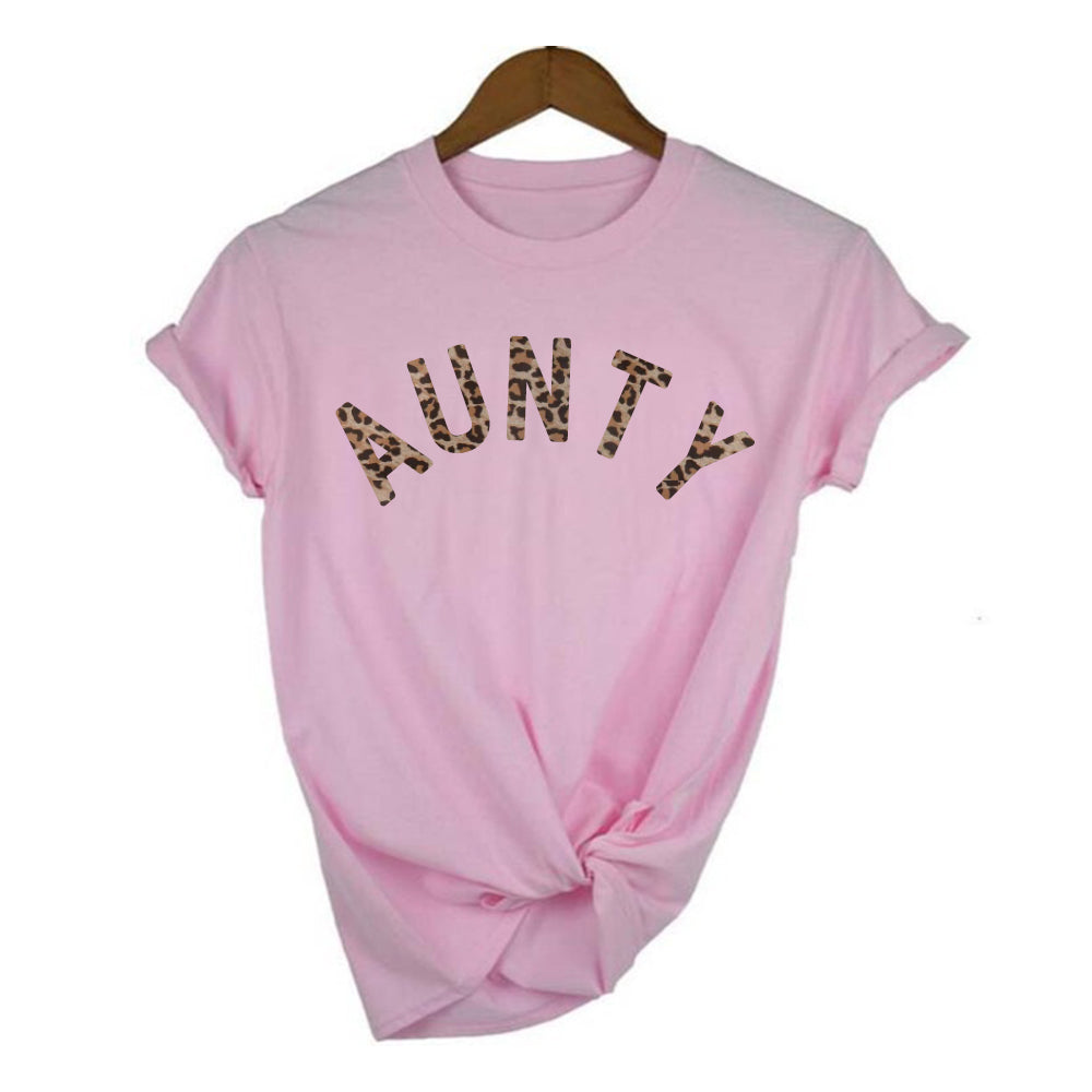 Stylish Aunty Leopard Print T-Shirt for Women | Trendy Animal Graphic Tee | Perfect for Casual Wear, Parties & Street Fashion