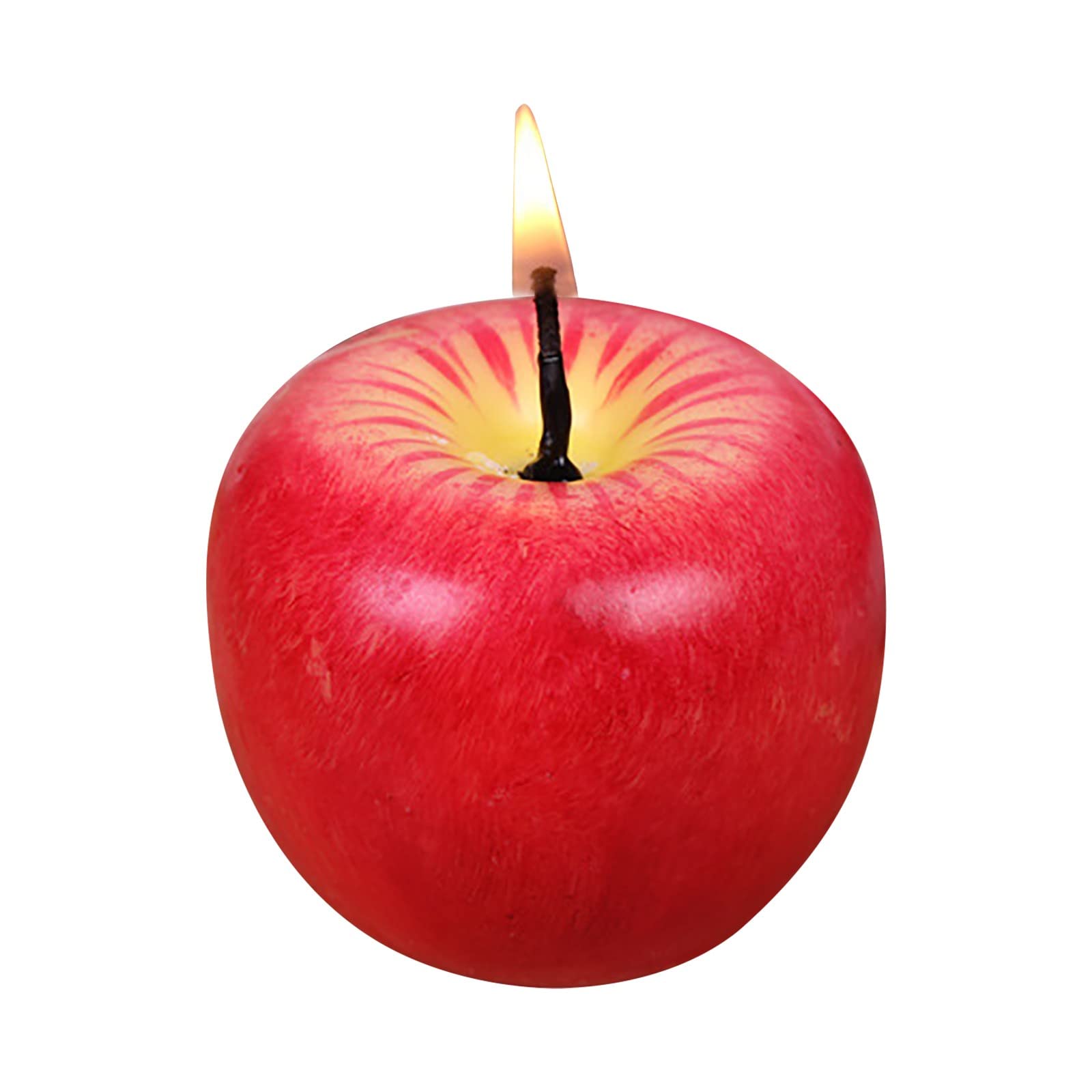 Creative Apple-Shaped Scented Candles - Christmas Decor, Home Table Centerpiece for Birthday, Wedding & Holiday Parties - Festive Fruit-Scented Candle Decorations for Christmas Eve, Home & Office