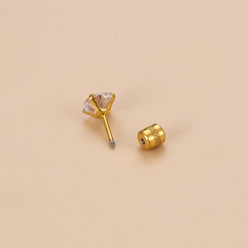 20G Surgical Steel Cartilage Earrings - Rose Gold Stud Earrings for Women | Hypoallergenic Sleeper Earrings for Tragus, Helix & Piercings | Perfect for Daily Wear & Special Occasions