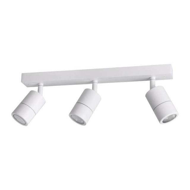 Eglo Fremantle 3-Light Adjustable Outdoor Ceiling Fixture - Weatherproof White LED Porch Light for Patio, Deck & Garden - Perfect for Entryway & Backyard Lighting