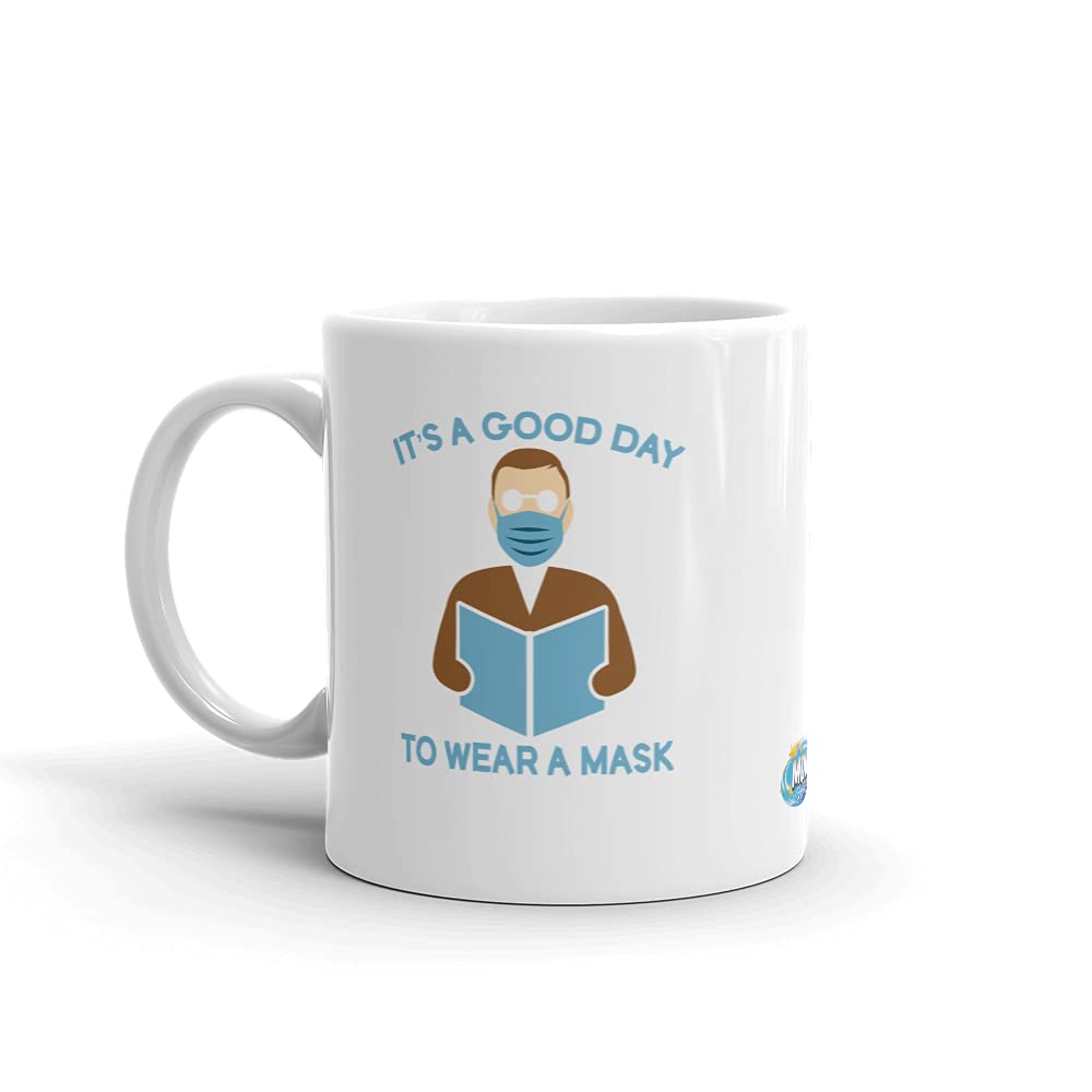 Funny Wear A Mask Back to School Coffee Mug - Cute First Day of School Gift for Kids, Students & Teachers - Perfect for Homeschool Moms & Classroom Use - Great for Morning Coffee, Teacher Appreciation & Virtual Learning Days