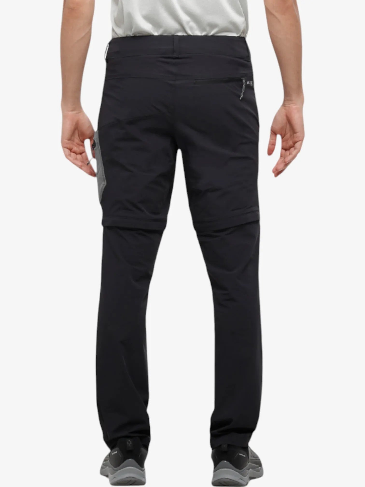 Men's Convertible Hiking Pants - Rex Trekking Detachable Outdoor Pants for Camping & Travel - Lightweight Quick-Dry Water-Resistant Black Hiking Trousers