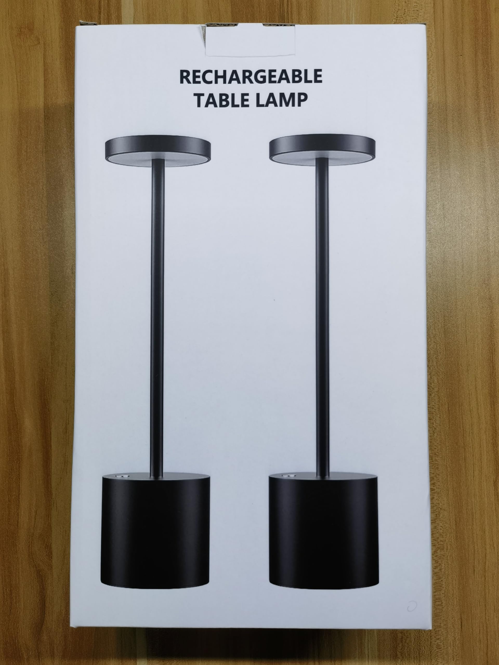 Hapfish Cordless LED Table Lamp Set of 2 - 5000mAh Rechargeable Battery Operated Desk Lamps, Dimmable Table Light for Home Office, Restaurant, Dining Room & Outdoor Use (Gold) | Perfect for Reading, Working & Ambient Lighting
