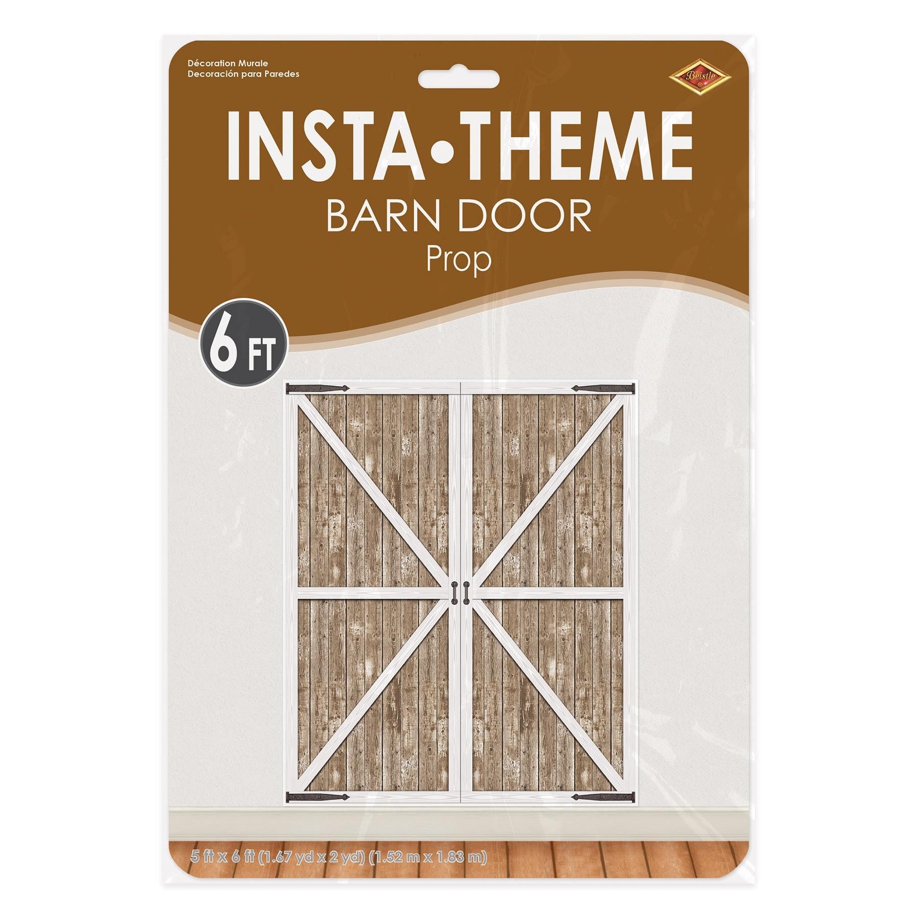 12 Pack Beistle Barn Door Party Props - Rustic Western Theme Decorations for Birthday, Wedding & Halloween Parties - Perfect for Photo Booths, Backdrops & Event Decor